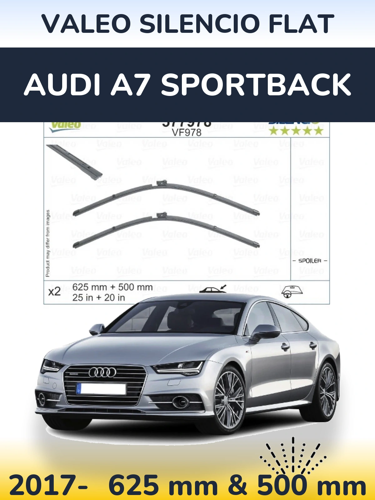 Ștergătoare Valeo Silencio Flat pentru Audi A7 Sportback