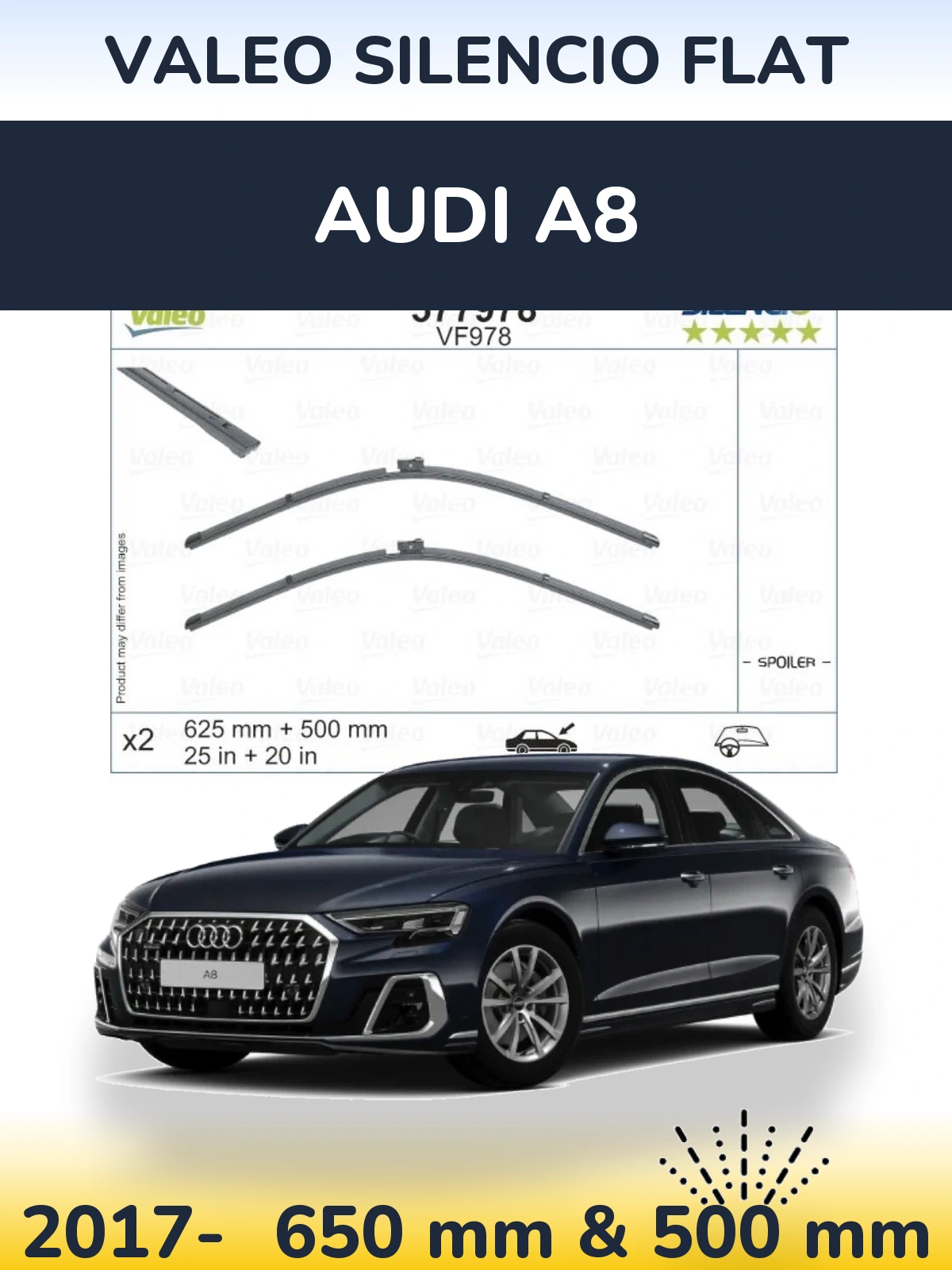 Ștergătoare Valeo Silencio Flat pentru Audi A8