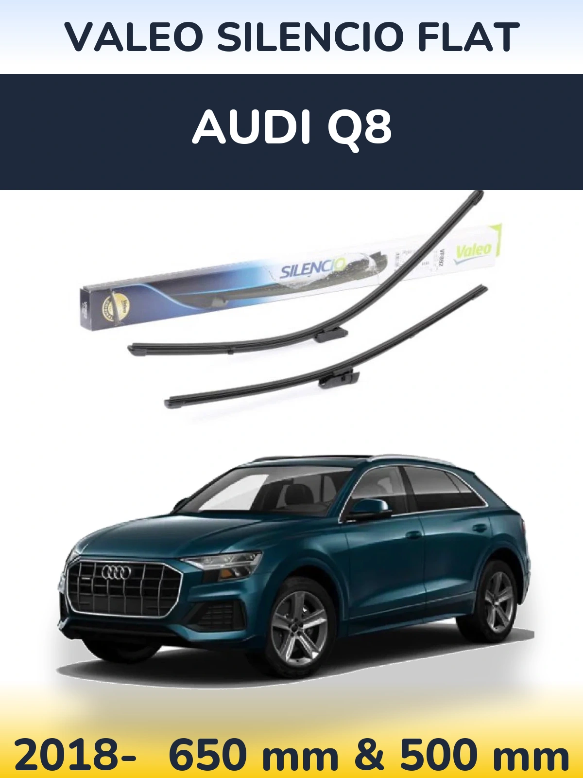 Ștergătoare Valeo Silencio Flat pentru Audi Q8