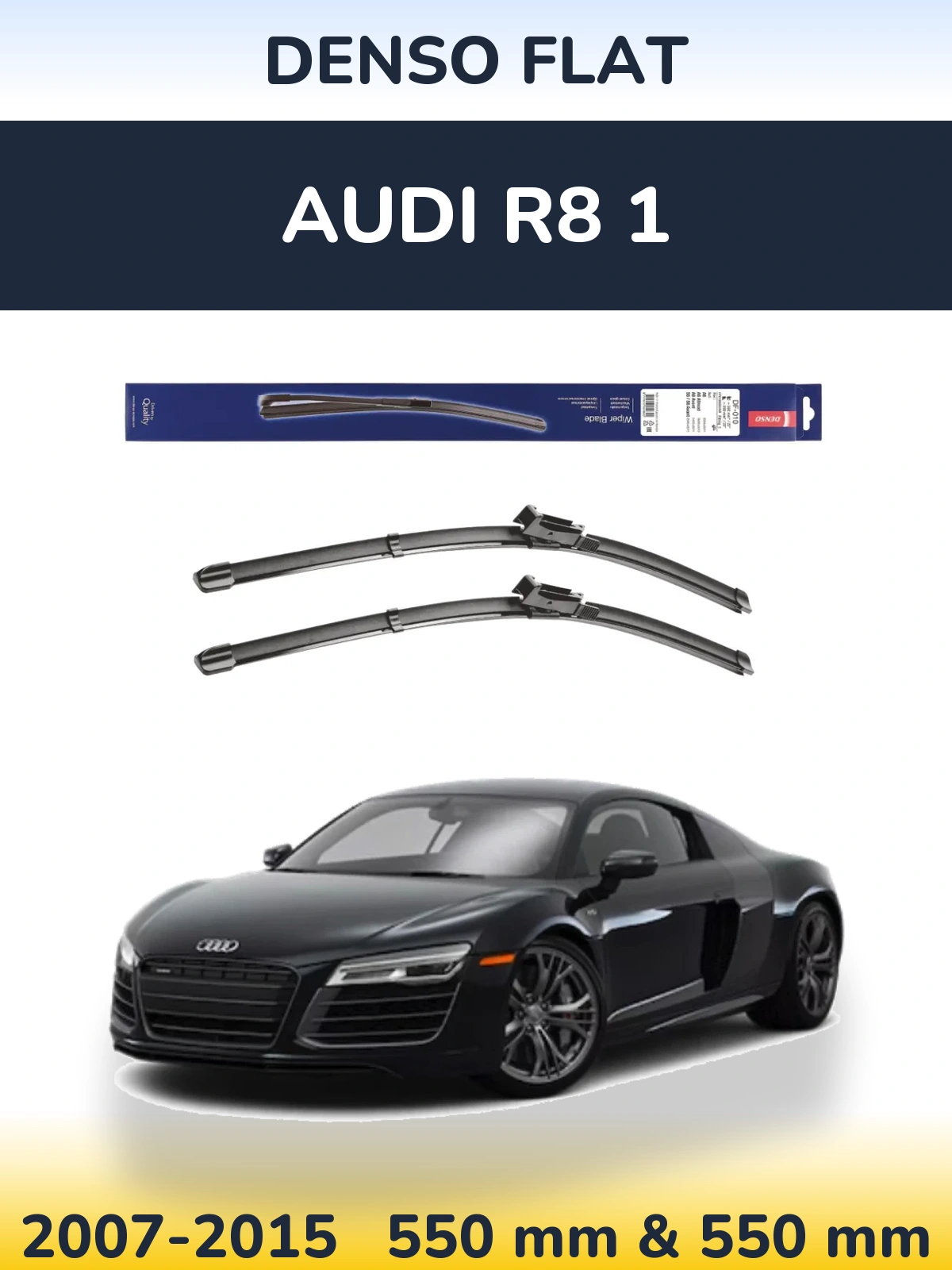 Комплект передних дворников Denso Flat 550 & 550 мм для Audi R8 1 2007-2015