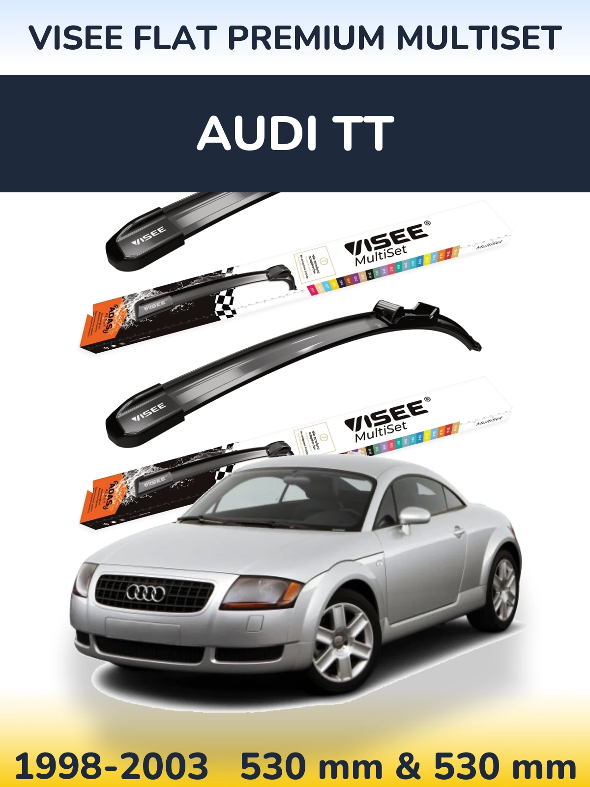 Ștergătoare VISEE FLAT PREMIUM MultiSet pentru Audi TT