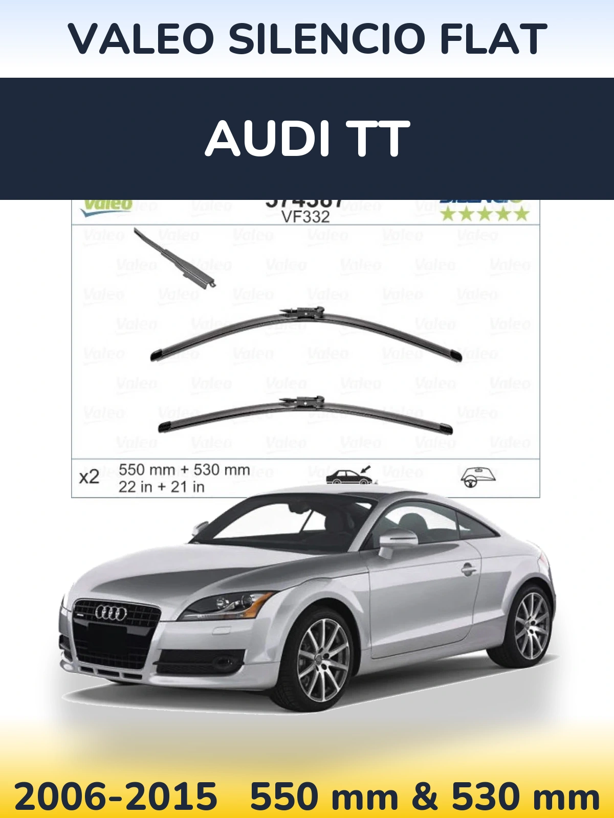 Ștergătoare Valeo Silencio Flat pentru Audi TT