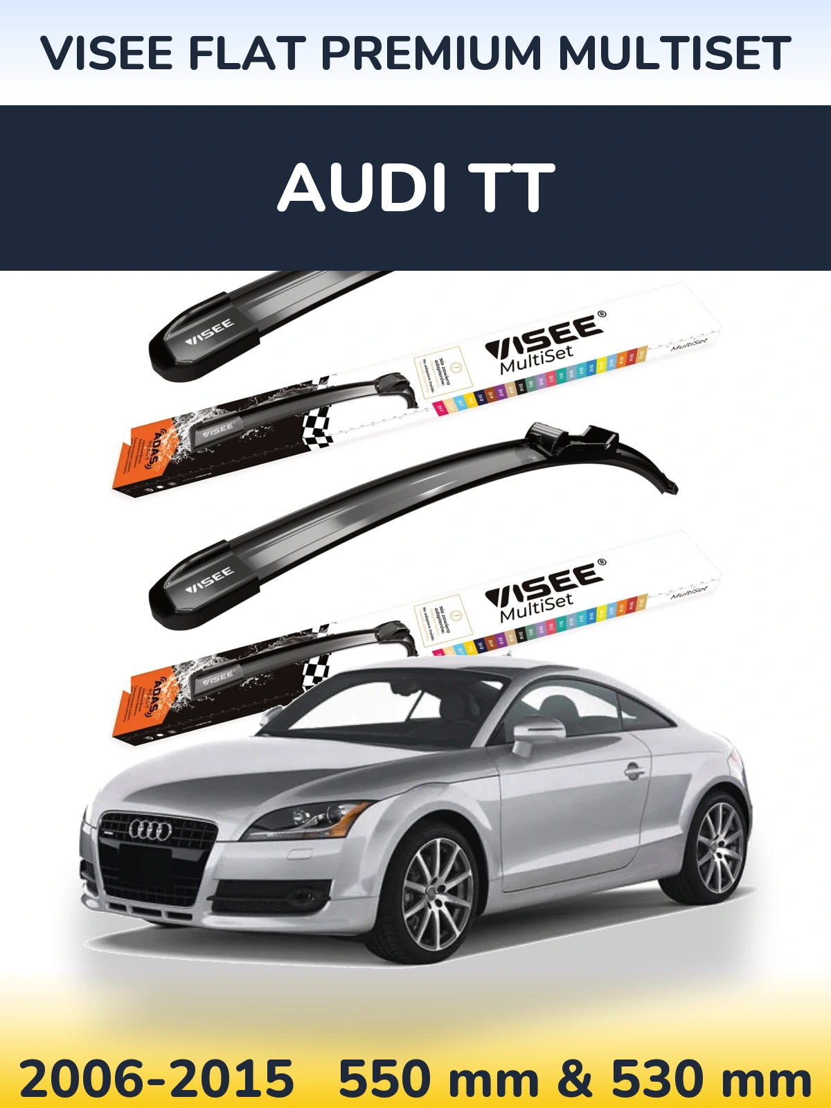 Ștergătoare VISEE FLAT PREMIUM MultiSet pentru Audi TT