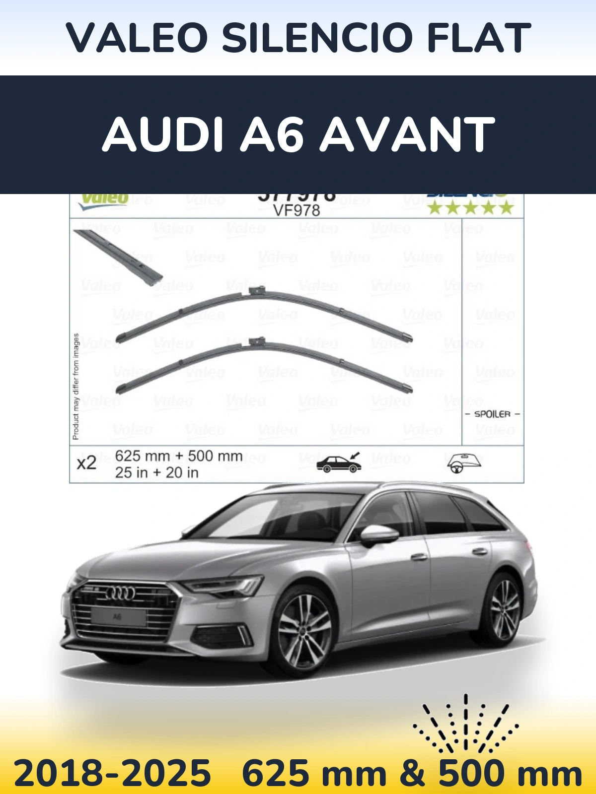 Ștergătoare Valeo Silencio Flat pentru Audi A6 Avant