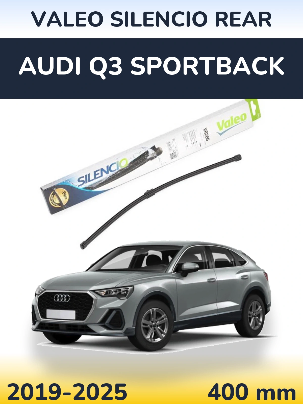 Задний дворник Valeo Silencio Rear 400 мм для Audi Q3 Sportback 2019-2025