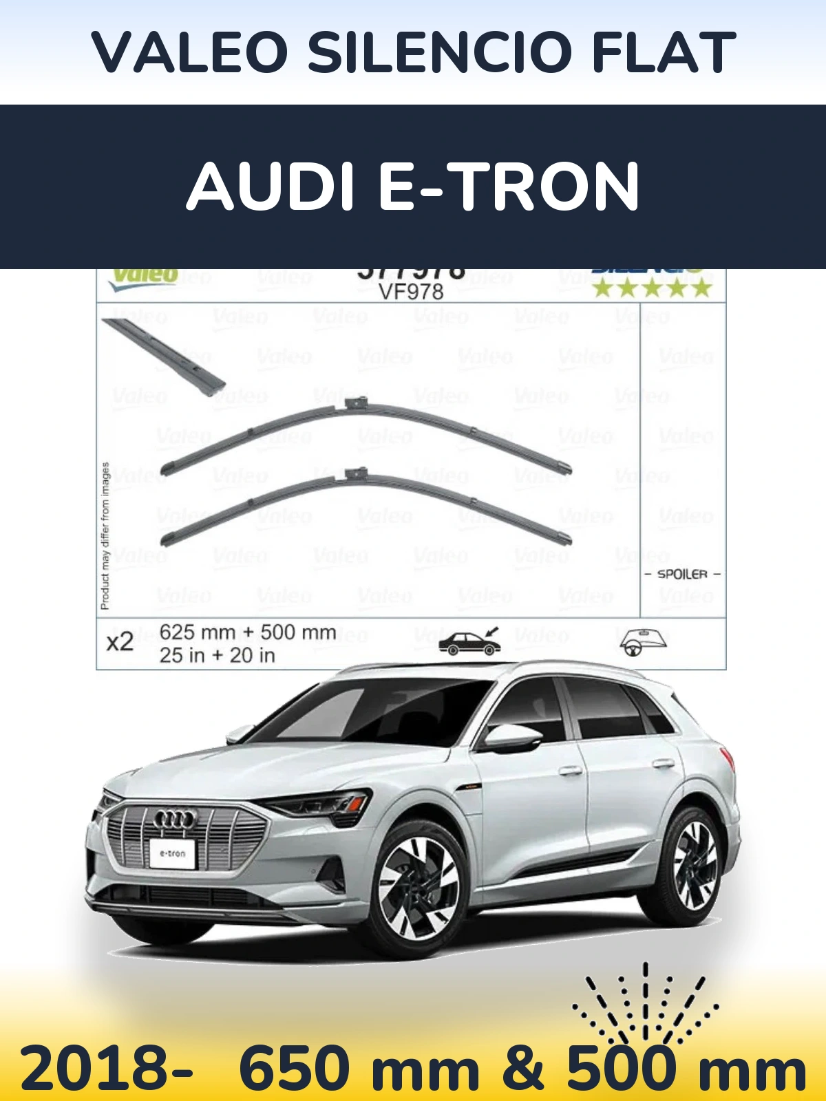 Ștergătoare Valeo Silencio Flat pentru Audi e-tron