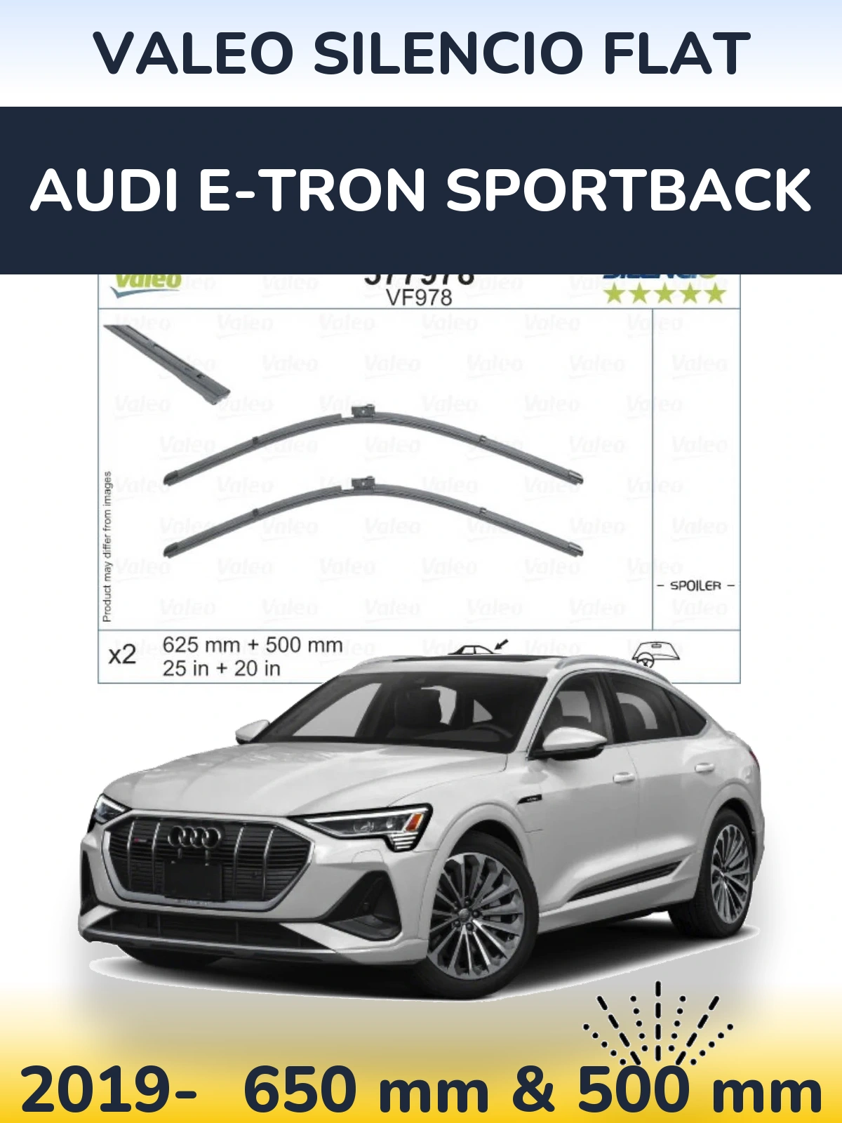 Ștergătoare Valeo Silencio Flat pentru Audi e-tron Sportback