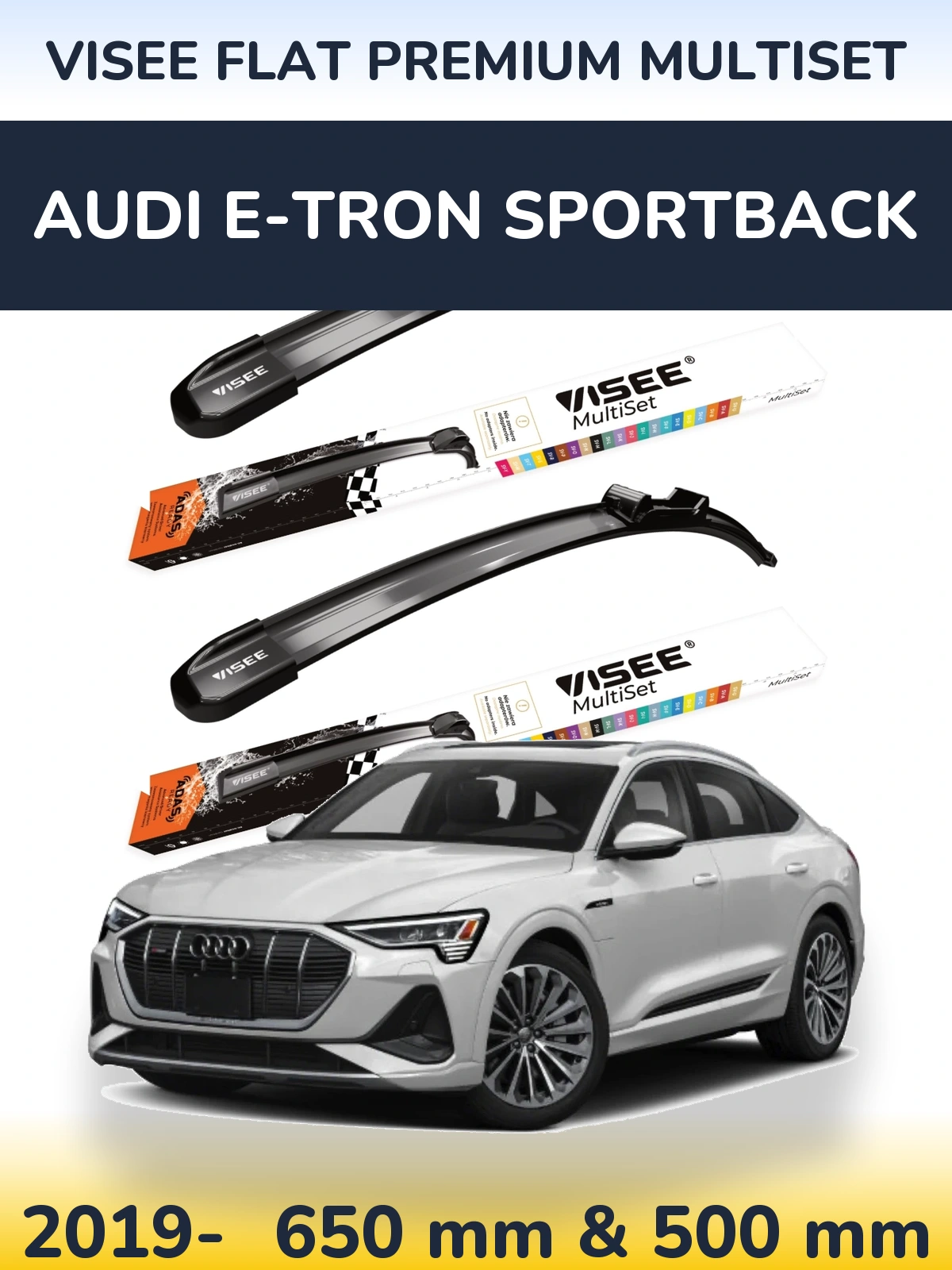 Ștergătoare VISEE FLAT PREMIUM MultiSet pentru Audi e-tron Sportback