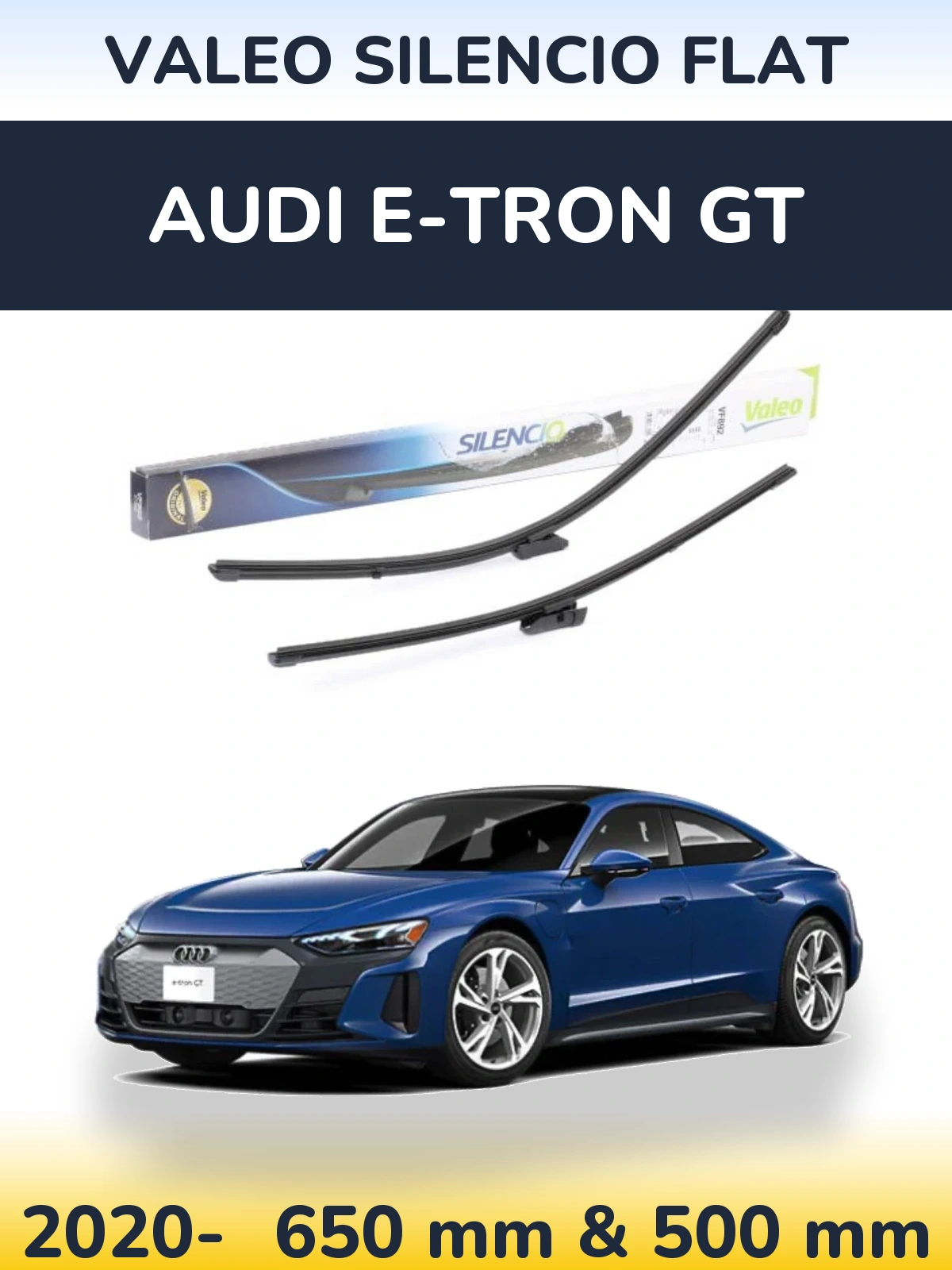 Ștergătoare Valeo Silencio Flat pentru Audi e-tron GT