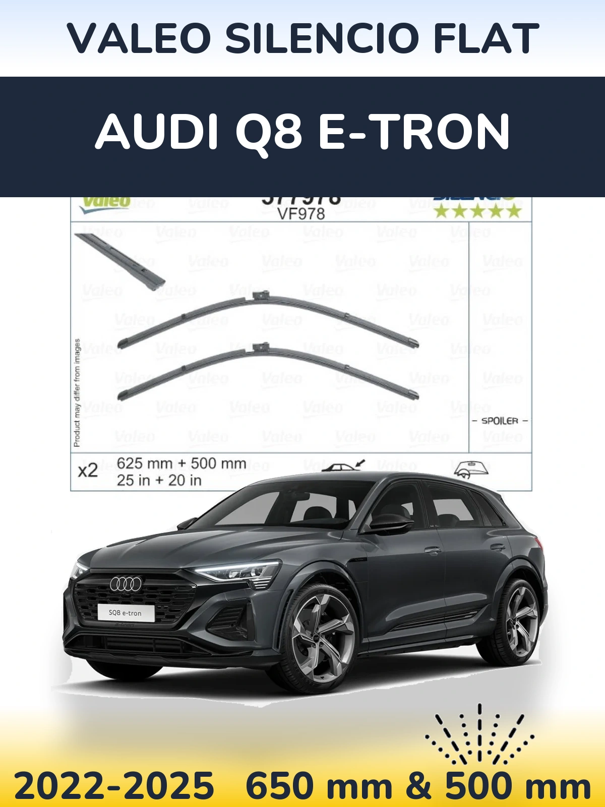 Ștergătoare Valeo Silencio Flat pentru Audi Q8 e-tron