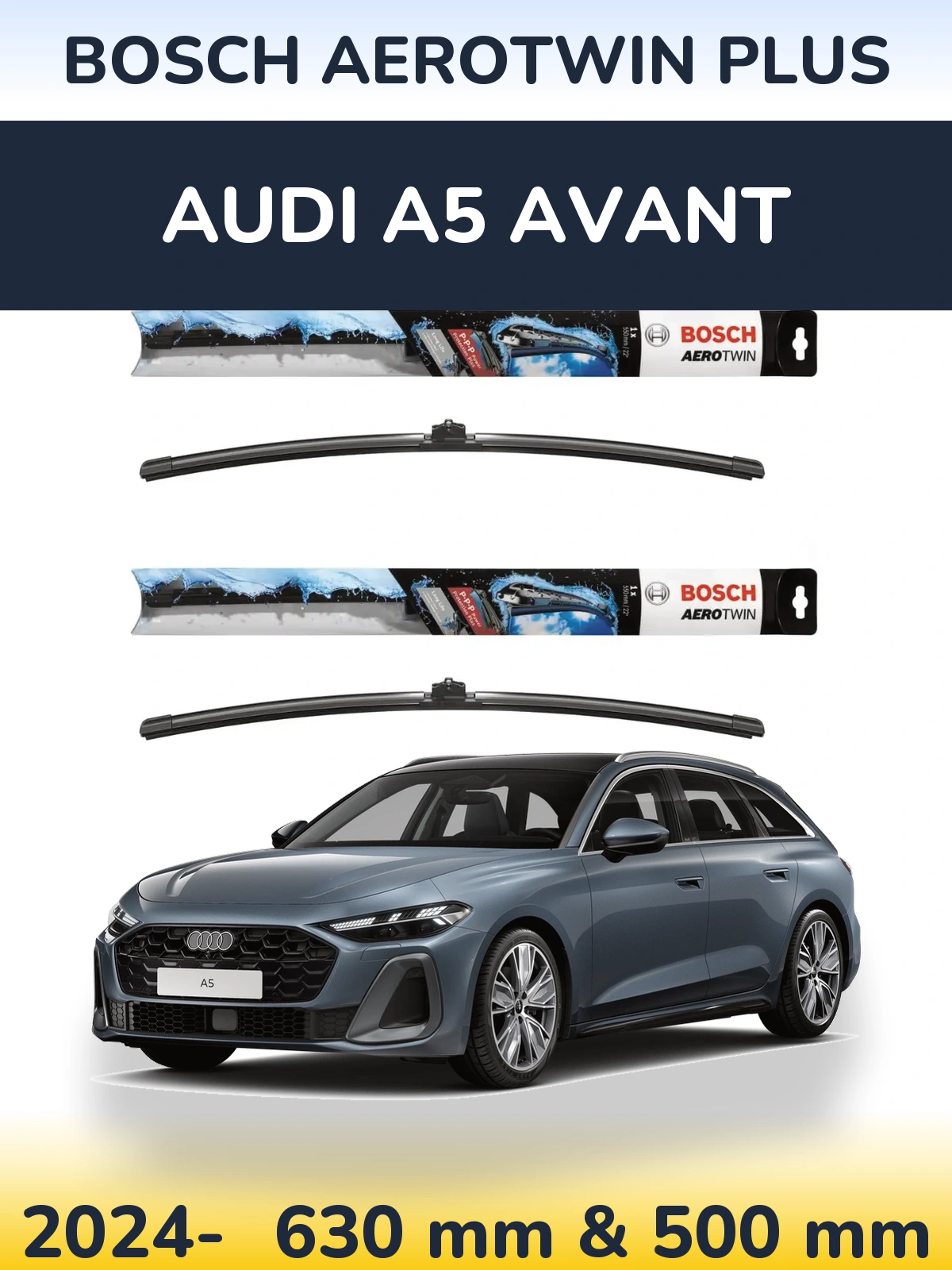 Ștergătoare BOSCH AeroTwin Plus pentru Audi A5 Avant