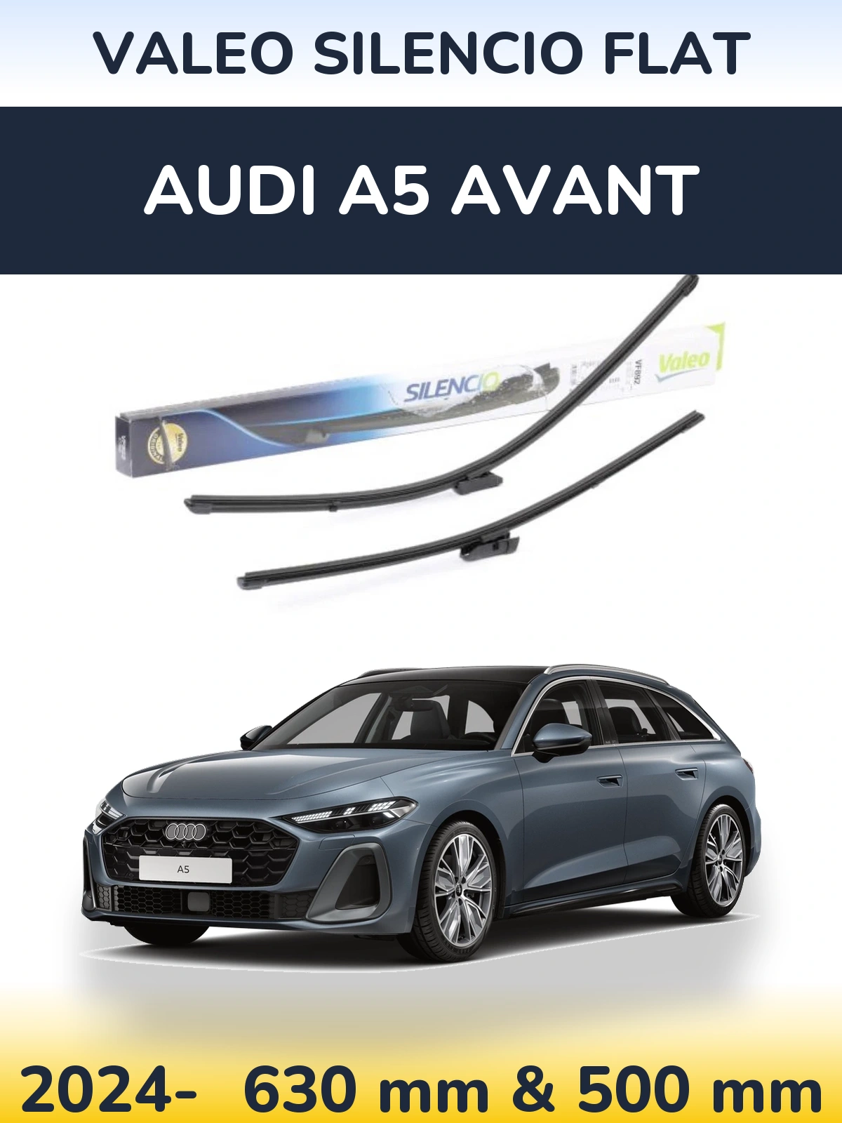Ștergătoare Valeo Silencio Flat pentru Audi A5 Avant