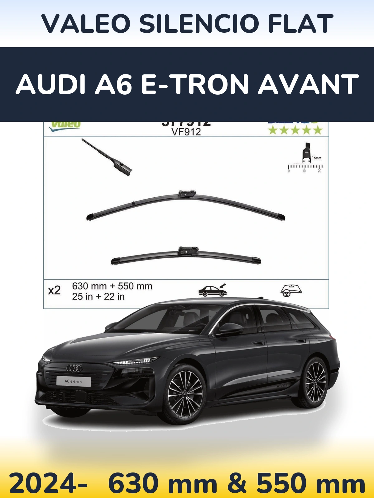 Ștergătoare Valeo Silencio Flat pentru Audi A6 e-tron Avant