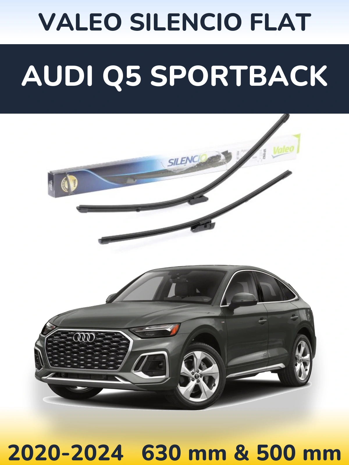 Ștergătoare Valeo Silencio Flat pentru Audi Q5 Sportback