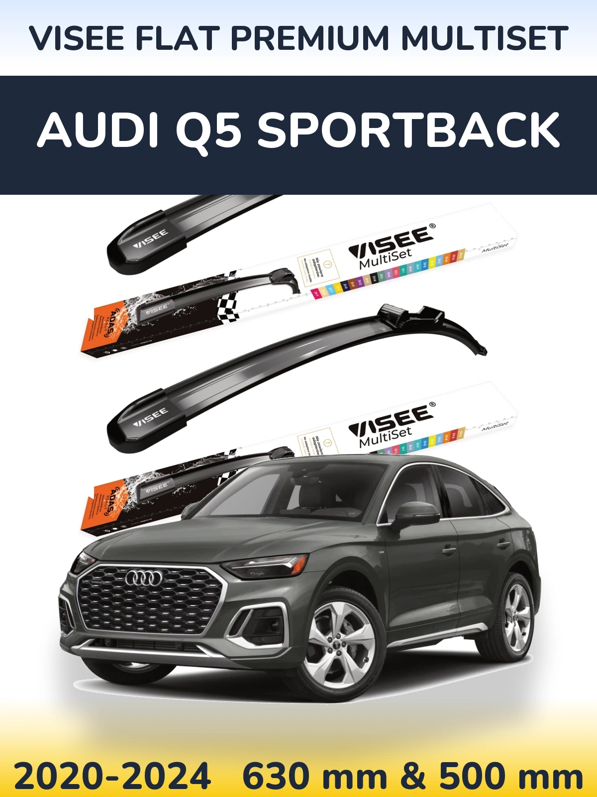 Ștergătoare VISEE FLAT PREMIUM MultiSet pentru Audi Q5 Sportback