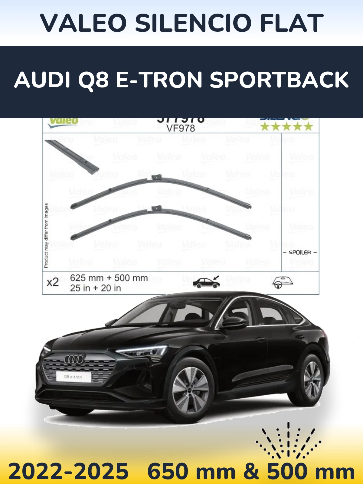 Ștergătoare Valeo Silencio Flat pentru Audi Q8 e-tron Sportback