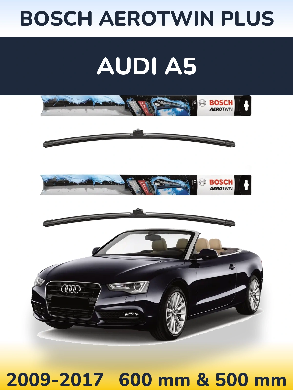 Ștergătoare BOSCH AeroTwin Plus pentru Audi A5