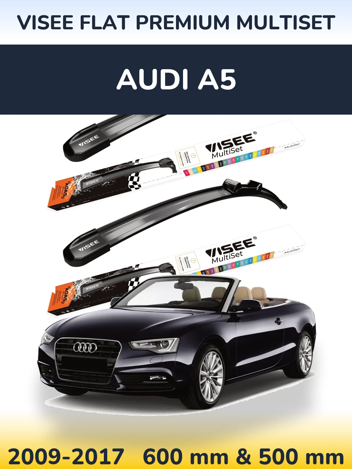 Ștergătoare VISEE FLAT PREMIUM MultiSet pentru Audi A5