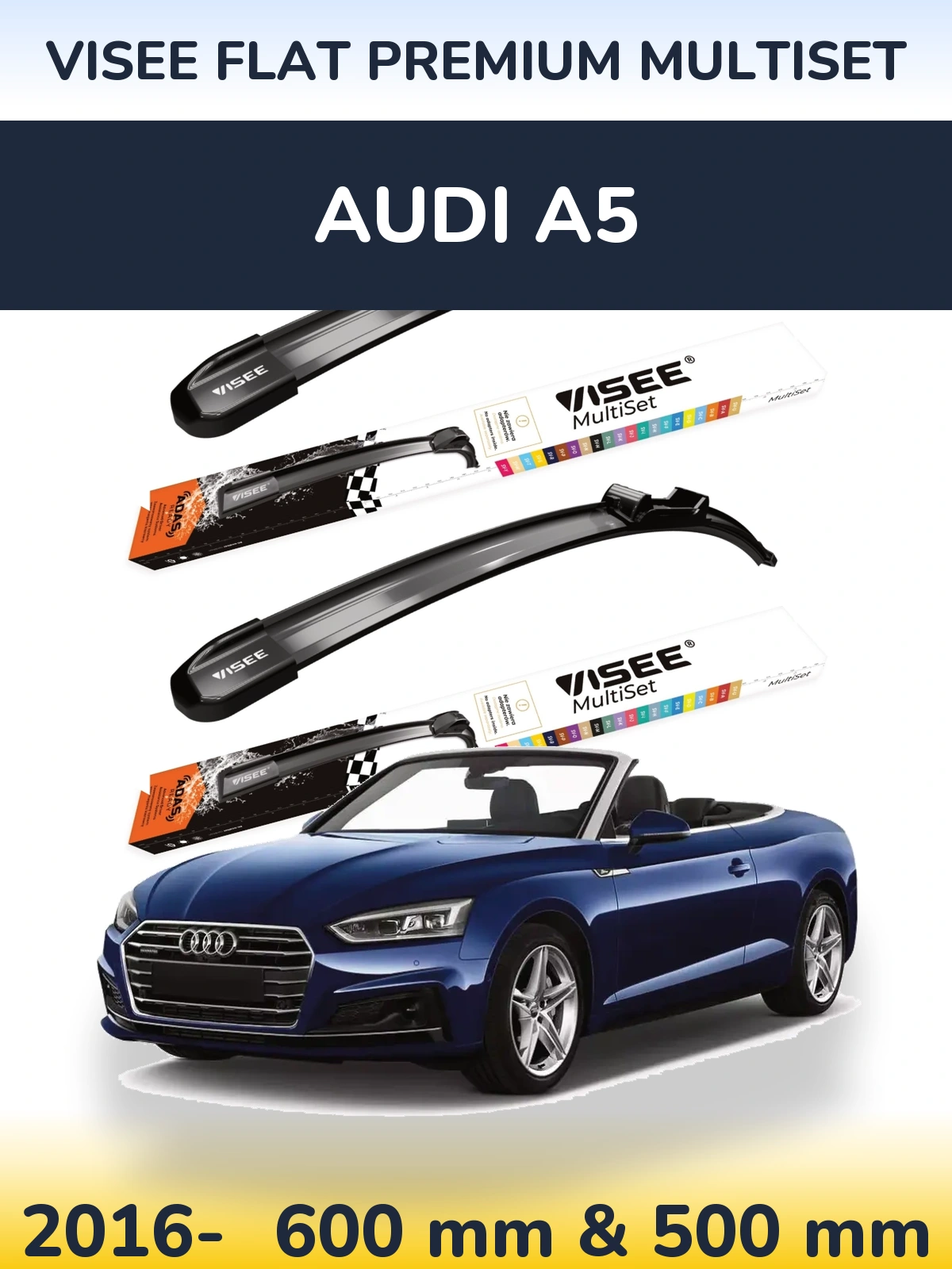 Ștergătoare VISEE FLAT PREMIUM MultiSet pentru Audi A5