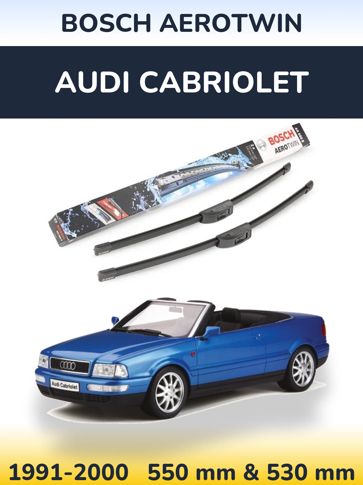 Ștergătoare BOSCH AeroTwin pentru Audi Cabriolet