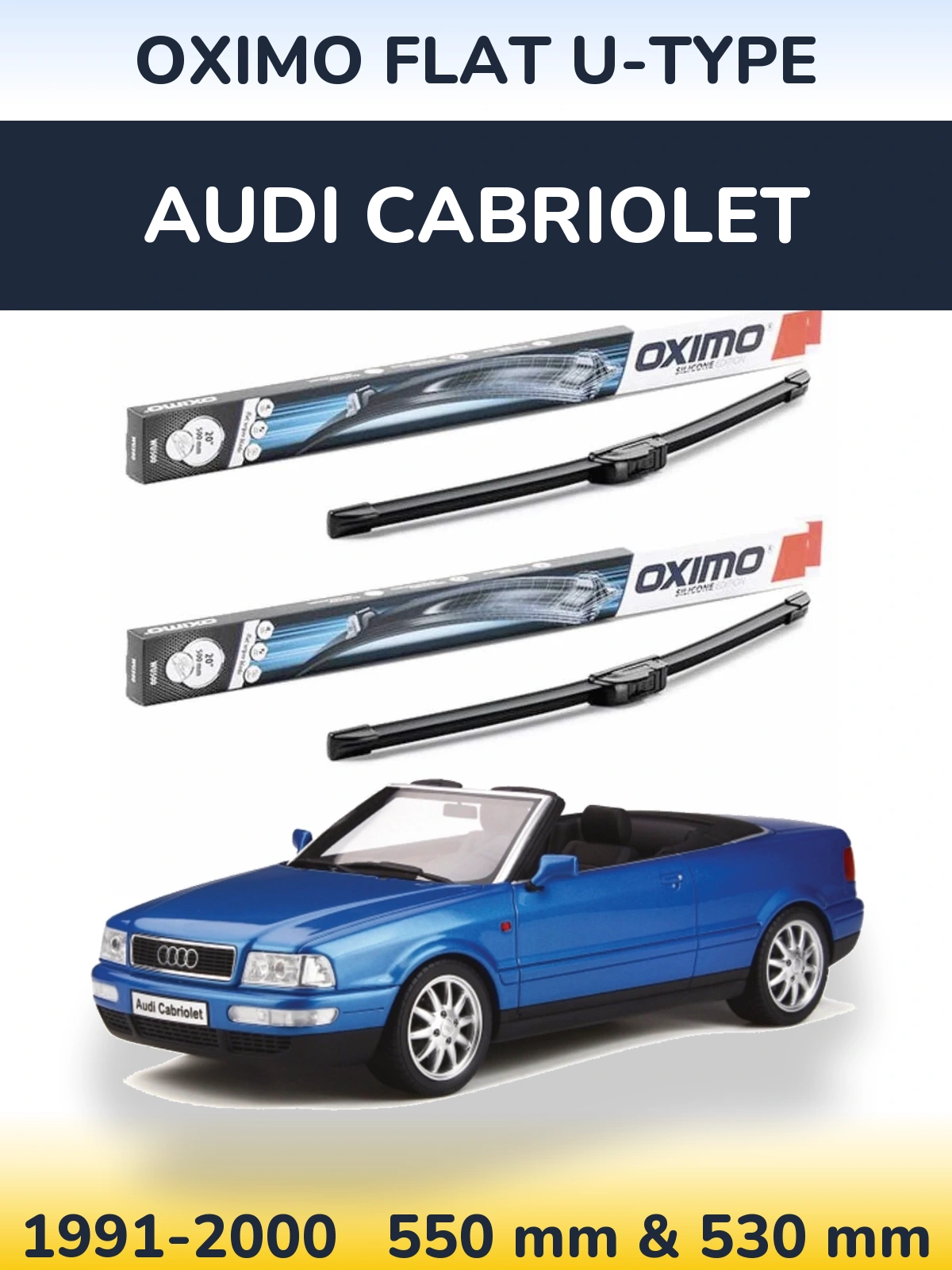 Ștergătoare Oximo Flat U-type pentru Audi Cabriolet
