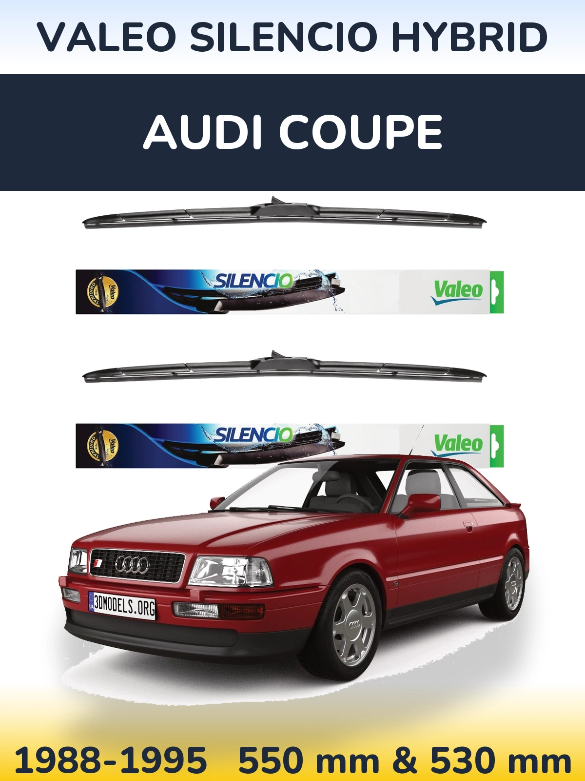 Ștergătoare Valeo Silencio Hybrid pentru Audi Coupe