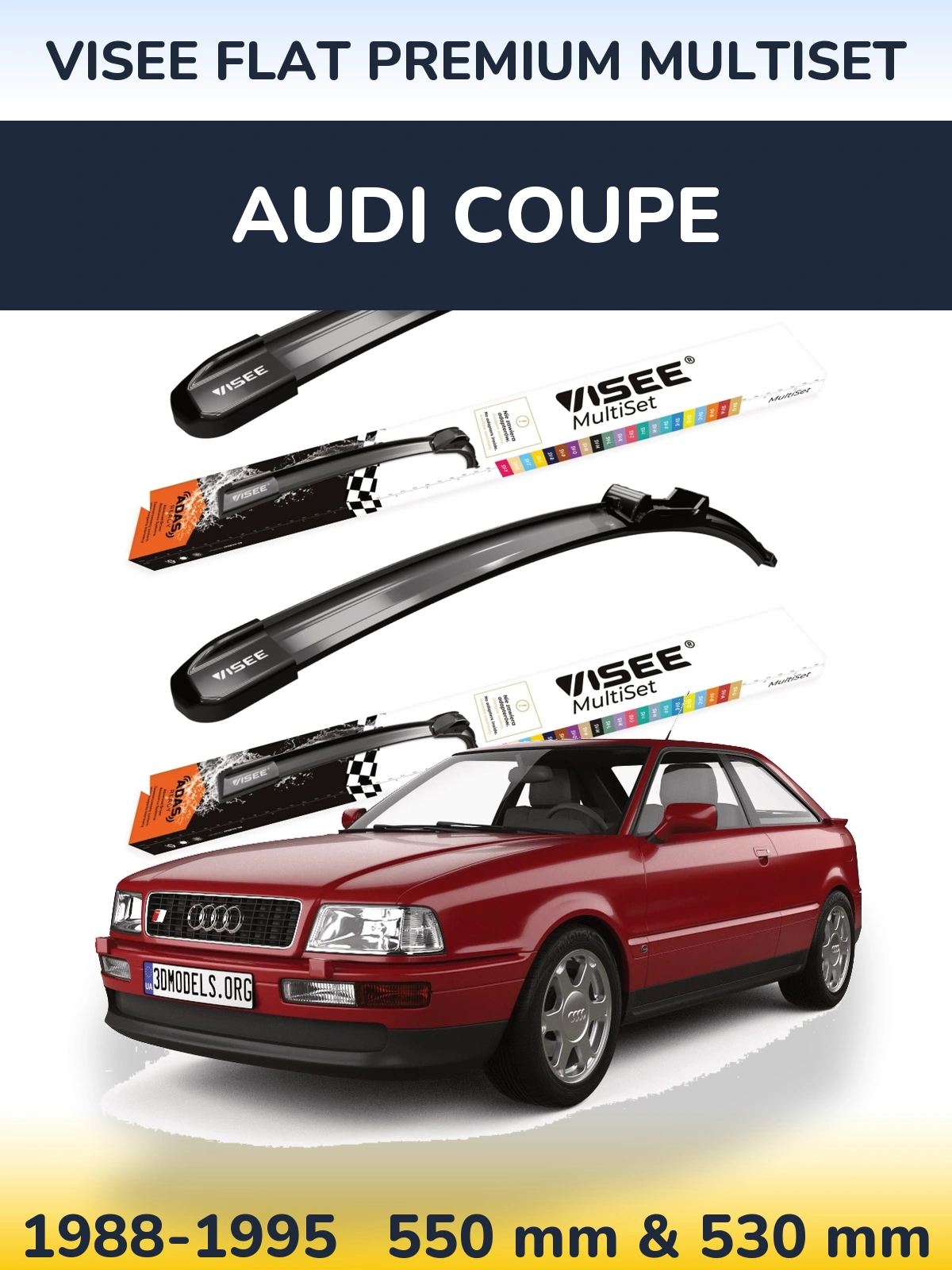 Ștergătoare VISEE FLAT PREMIUM MultiSet pentru Audi Coupe