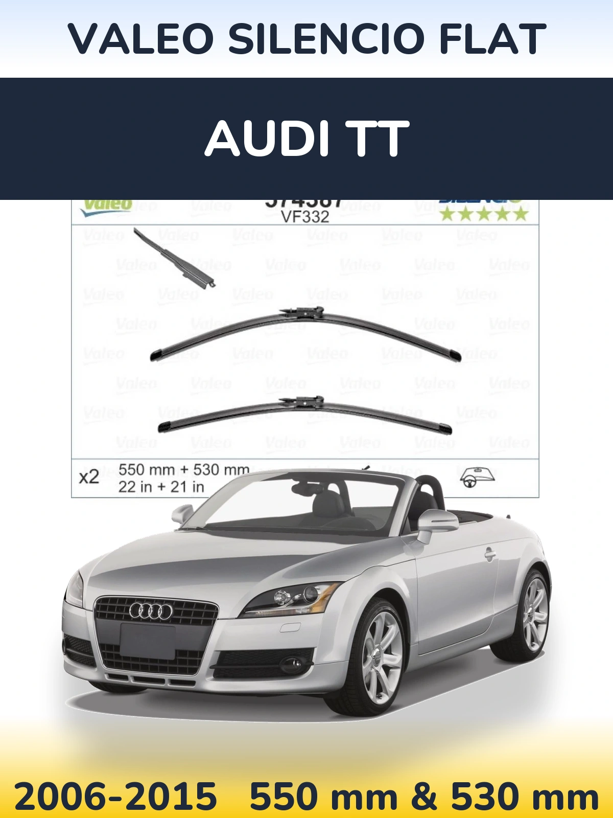 Ștergătoare Valeo Silencio Flat pentru Audi TT