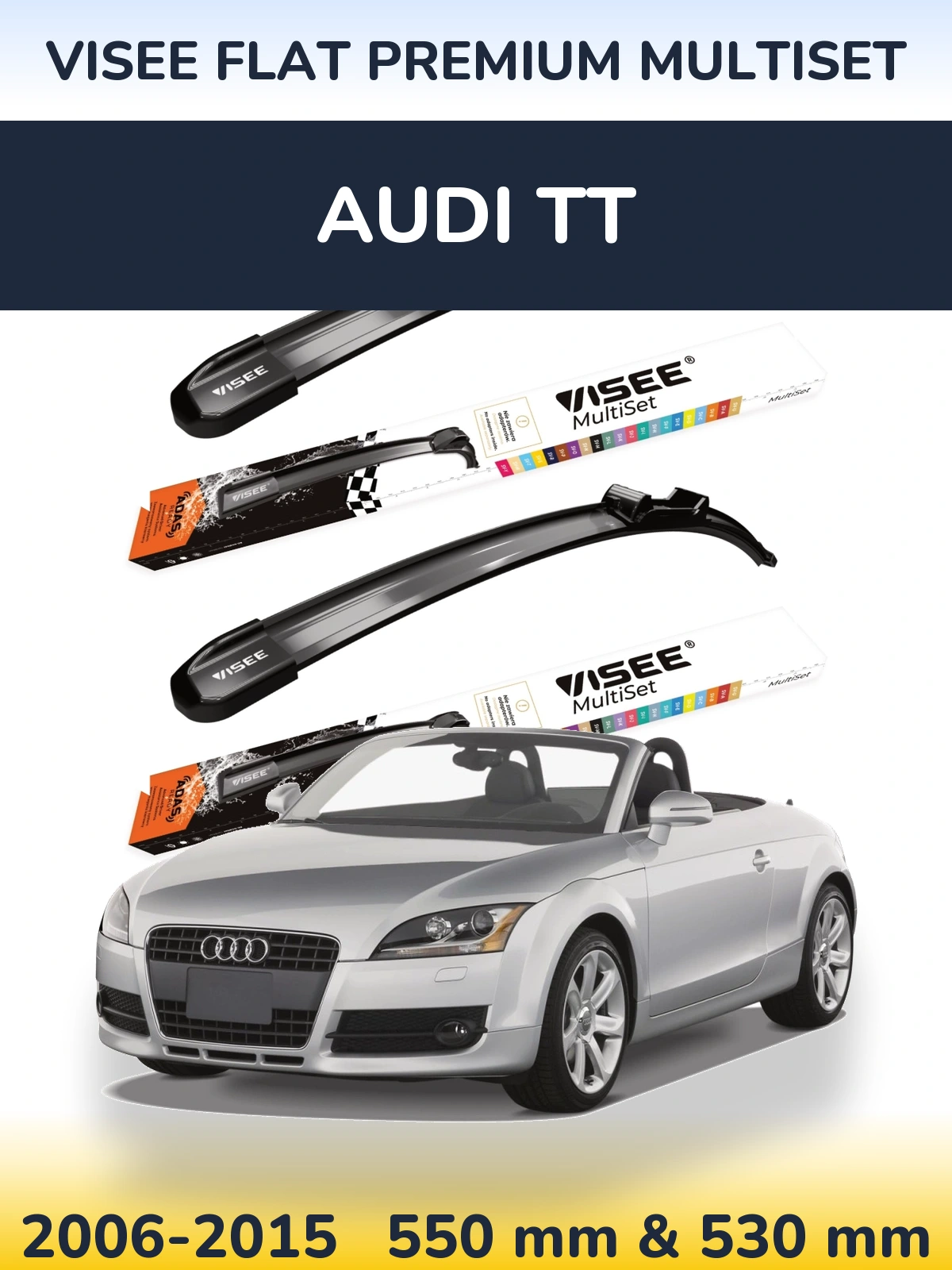 Ștergătoare VISEE FLAT PREMIUM MultiSet pentru Audi TT