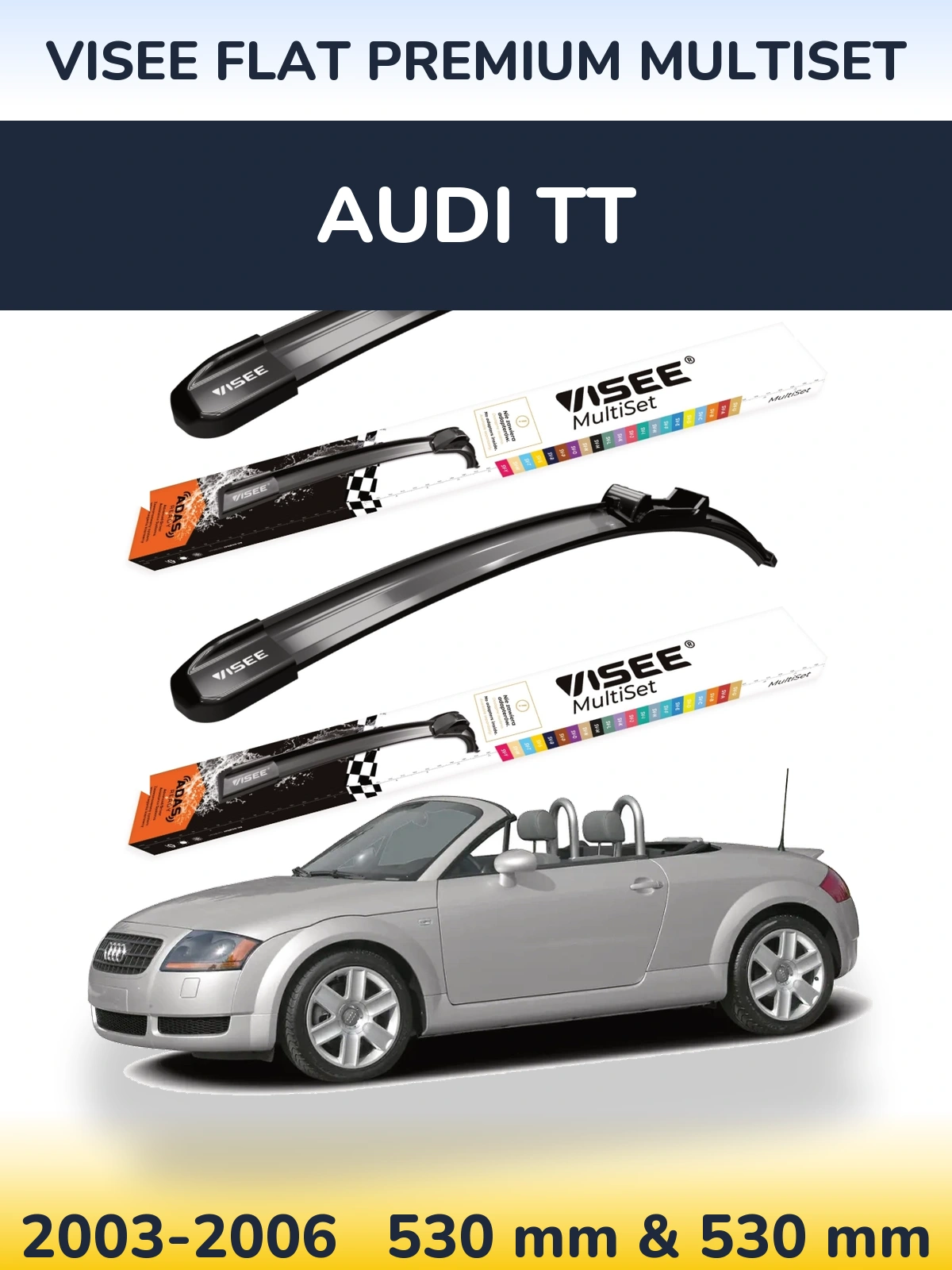 Ștergătoare VISEE FLAT PREMIUM MultiSet pentru Audi TT