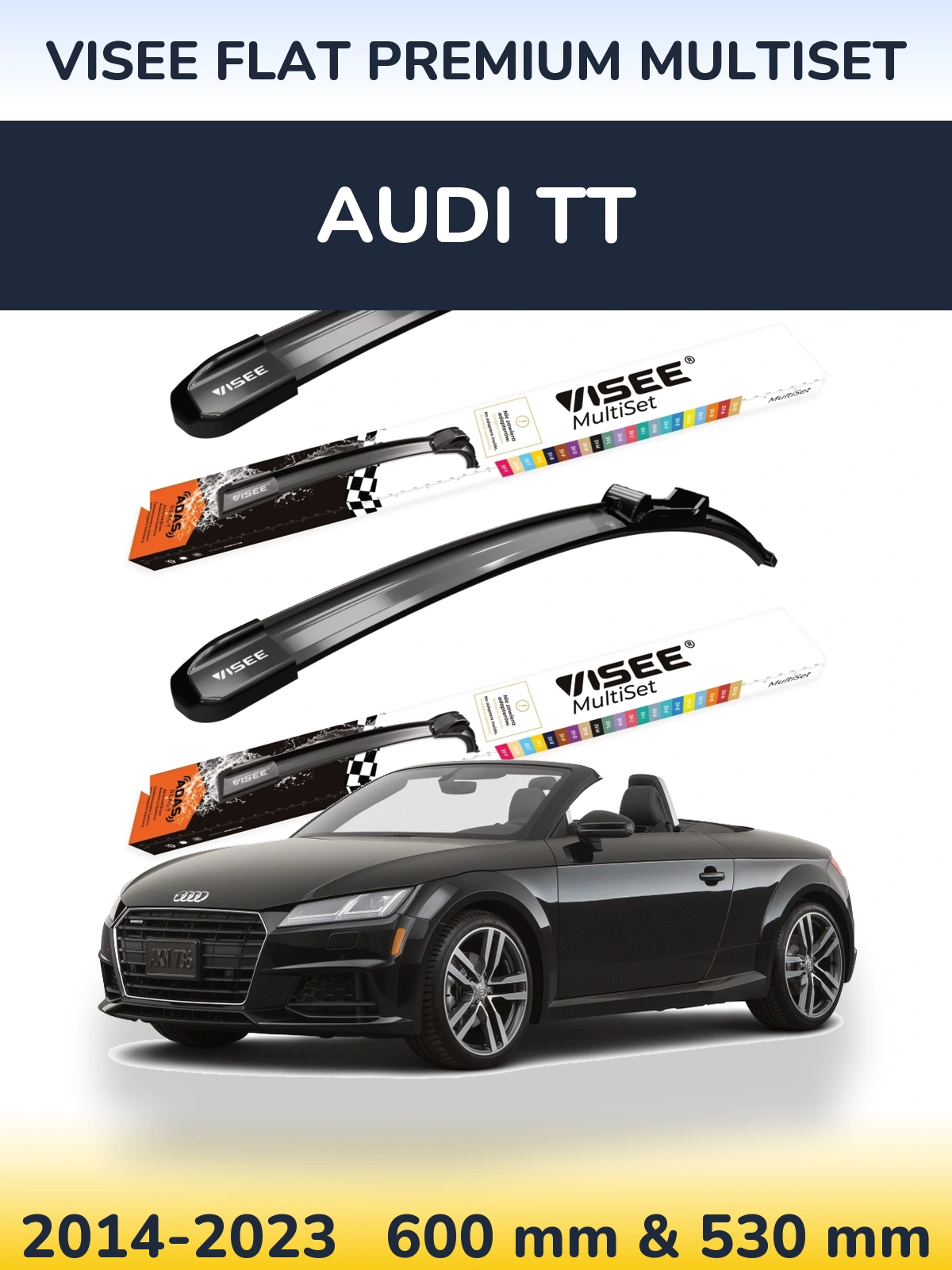 Ștergătoare VISEE FLAT PREMIUM MultiSet pentru Audi TT