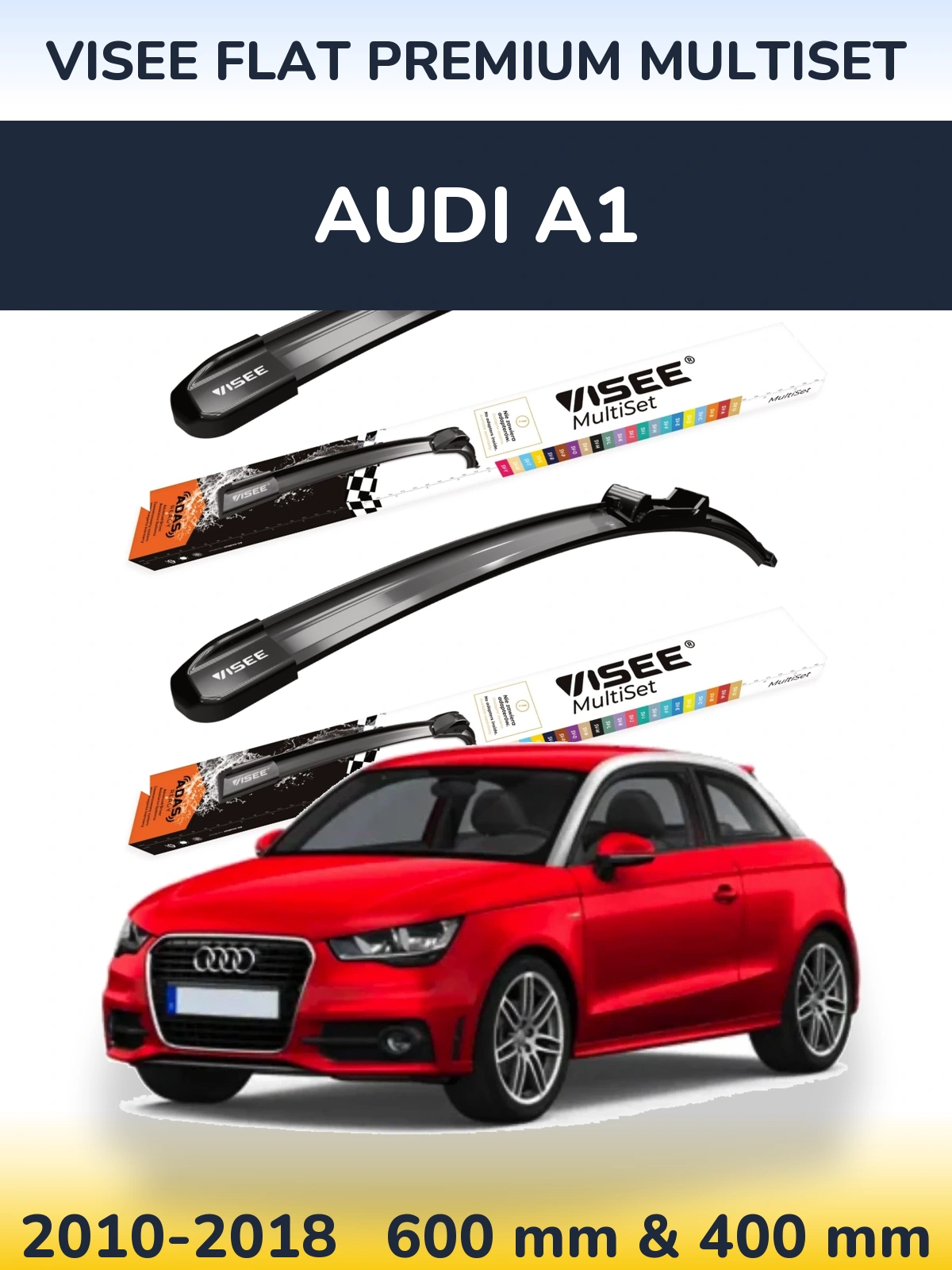 Ștergătoare VISEE FLAT PREMIUM MultiSet pentru Audi A1