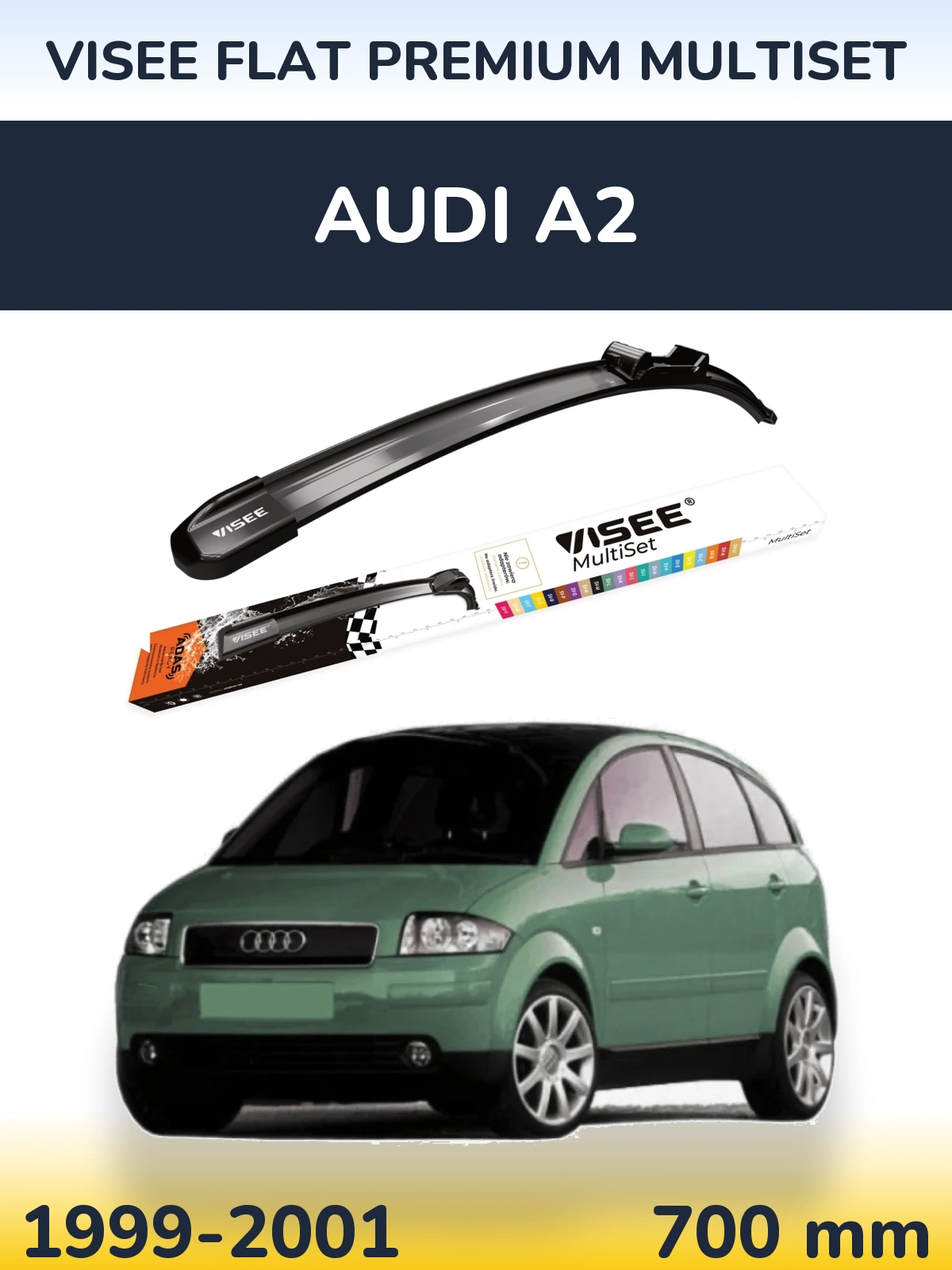 Ștergătoare VISEE FLAT PREMIUM MultiSet pentru Audi A2