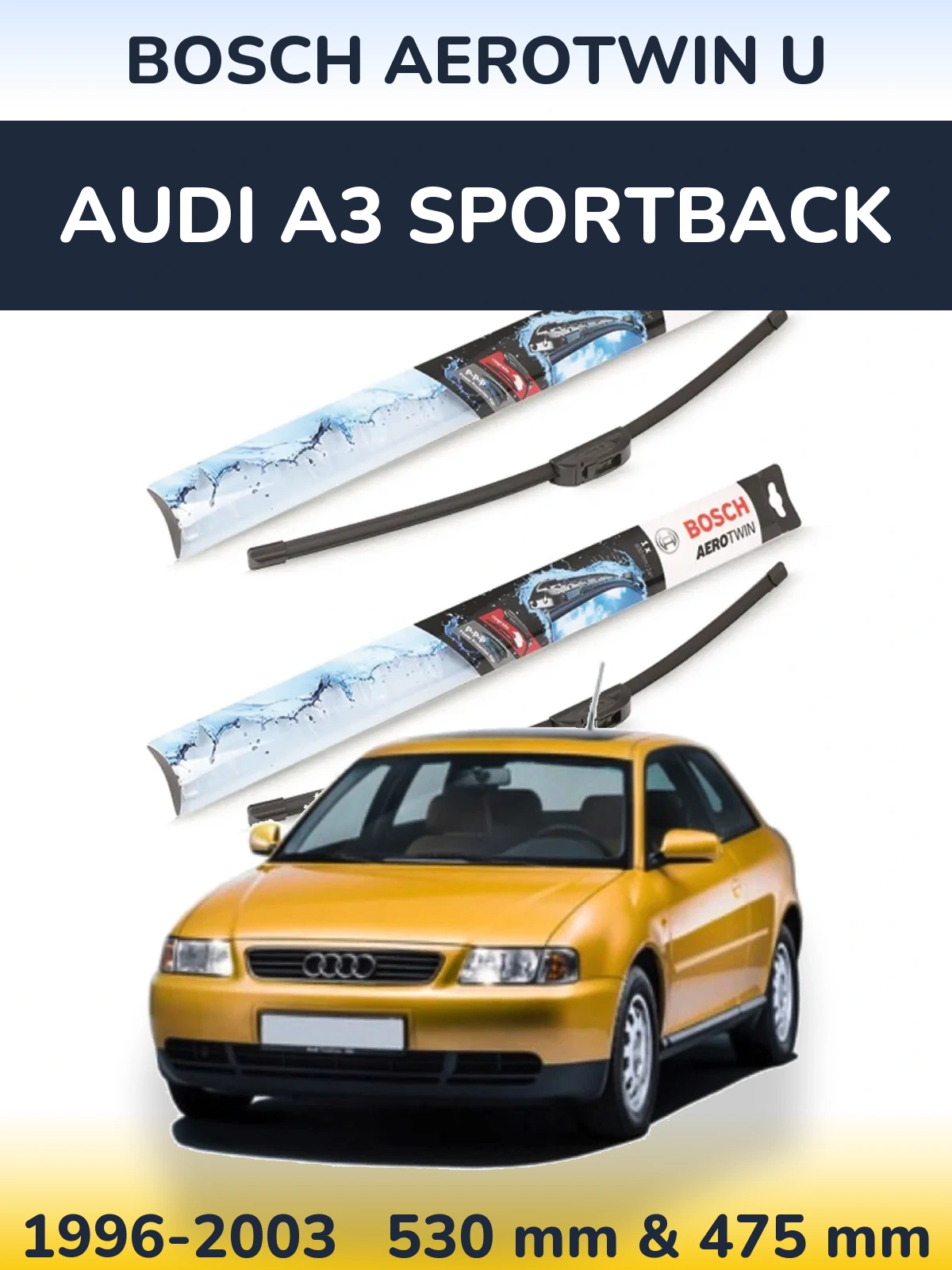 Ștergătoare BOSCH AeroTwin U pentru Audi A3 Sportback