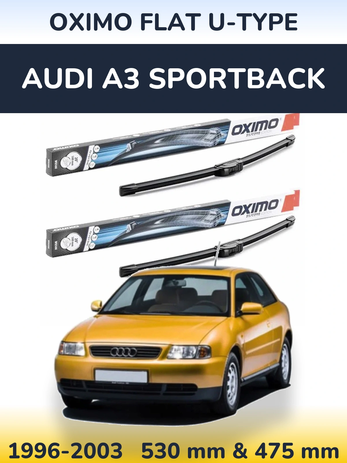 Ștergătoare Oximo Flat U-type pentru Audi A3 Sportback