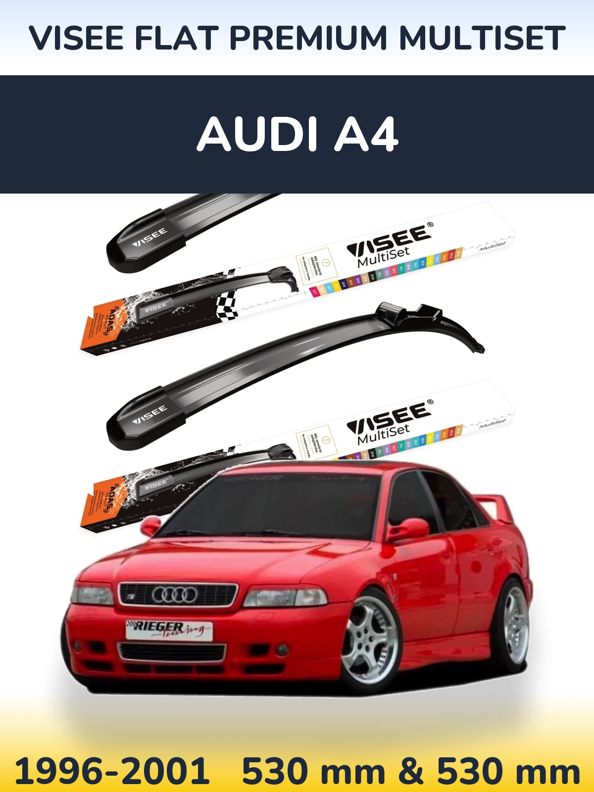 Ștergătoare VISEE FLAT PREMIUM MultiSet pentru Audi A4