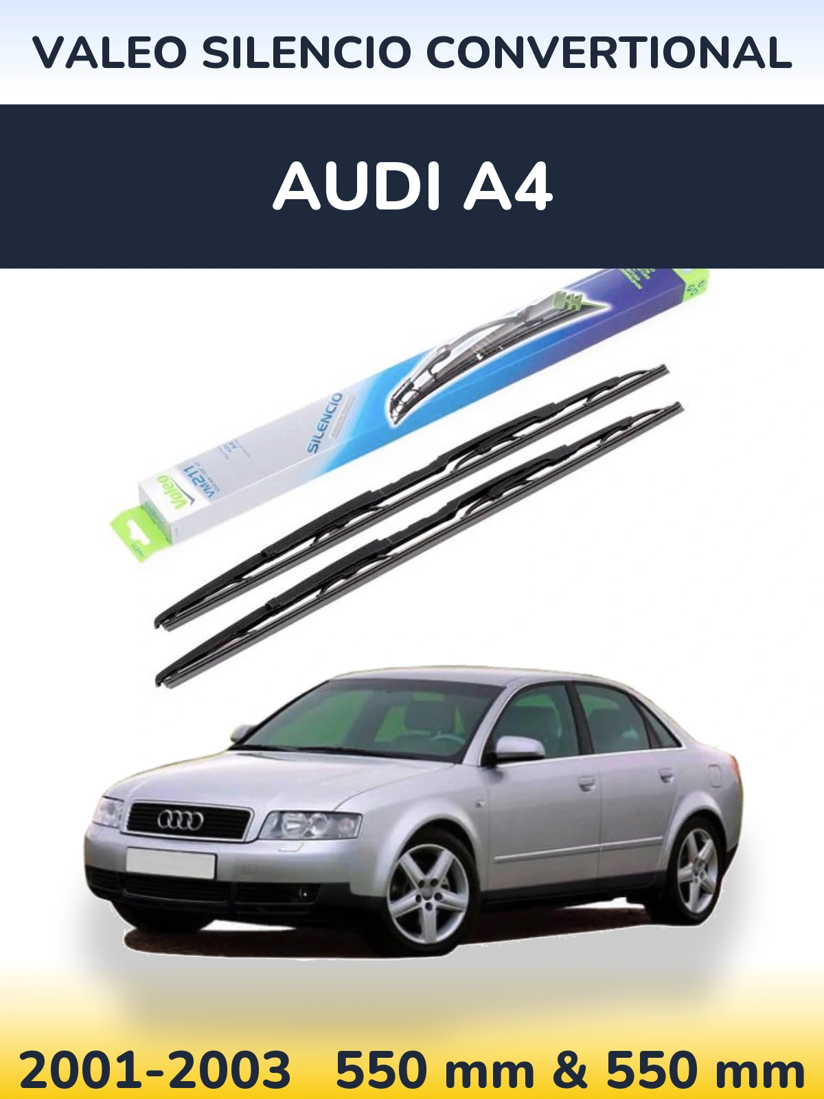Ștergătoare Valeo Silencio Convertional pentru Audi A4