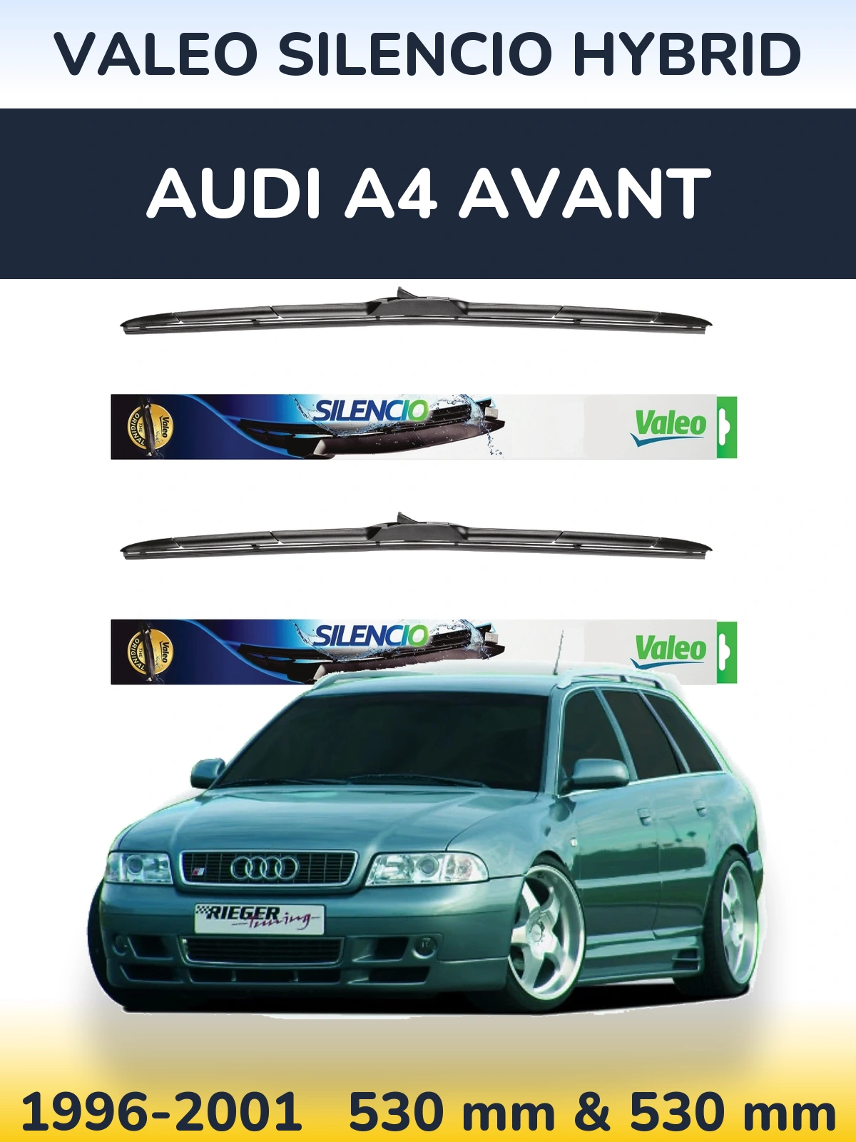Ștergătoare Valeo Silencio Hybrid pentru Audi A4 Avant