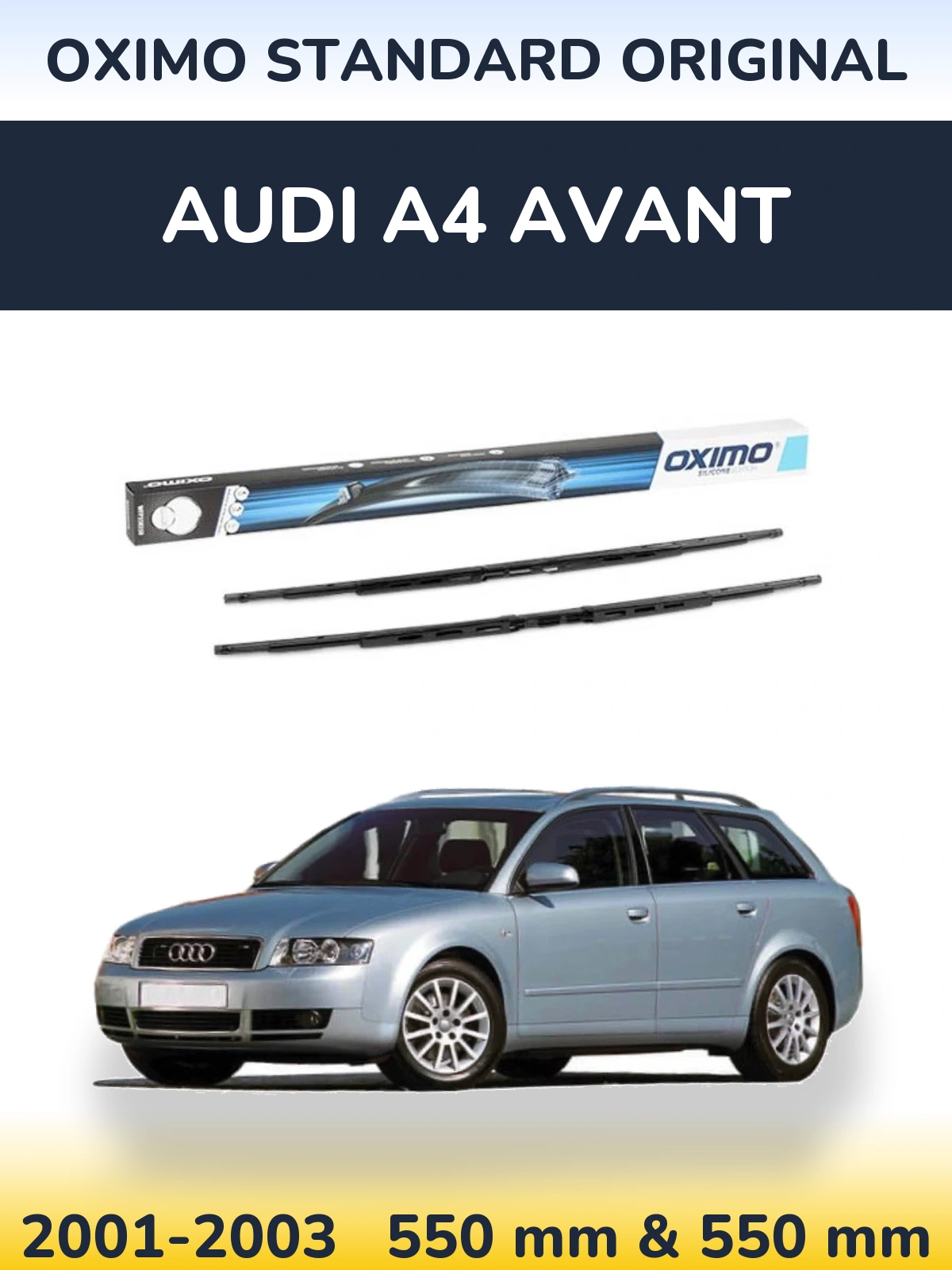 Комплект передних дворников Oximo Standard Original 550 & 550 мм для Audi A4 Avant 2001-2003