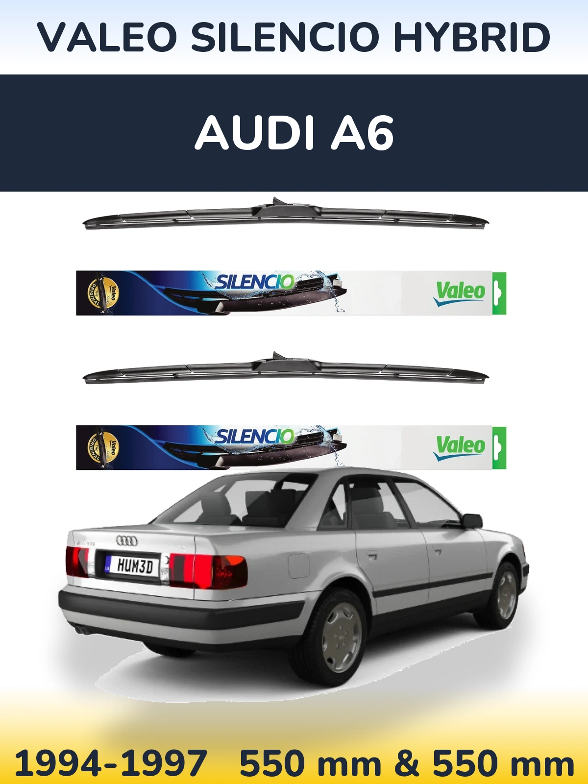 Ștergătoare Valeo Silencio Hybrid pentru Audi A6
