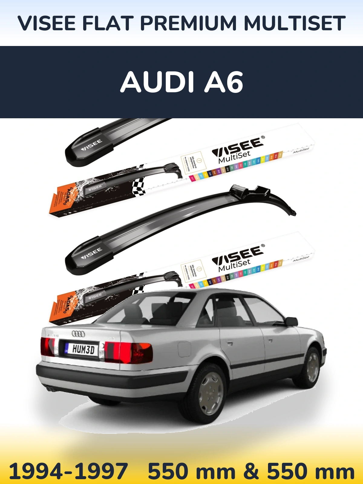 Ștergătoare VISEE FLAT PREMIUM MultiSet pentru Audi A6