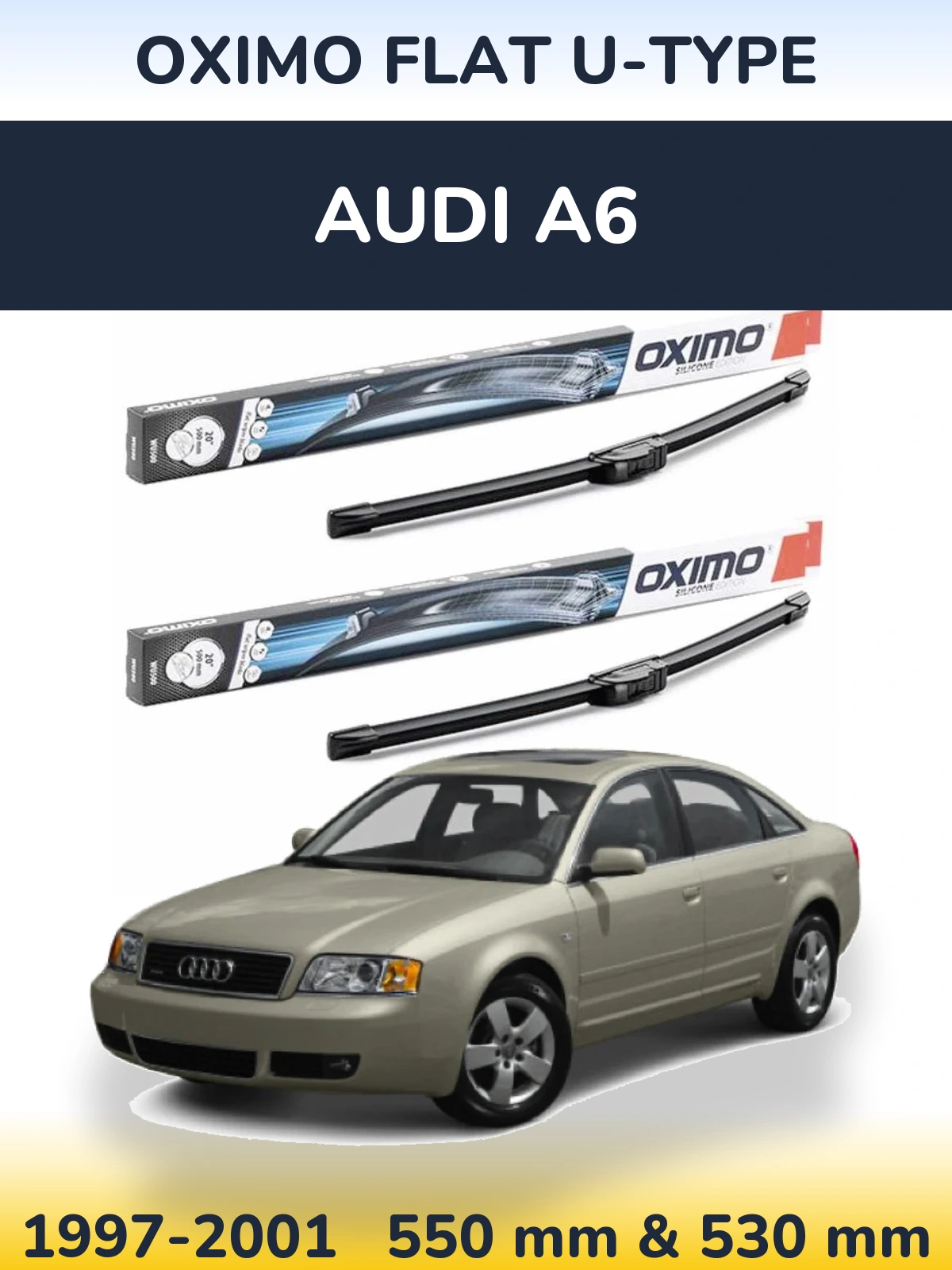 Ștergătoare Oximo Flat U-type pentru Audi A6