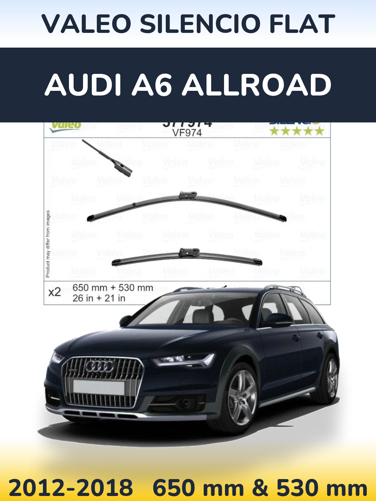 Ștergătoare Valeo Silencio Flat pentru Audi A6 Allroad