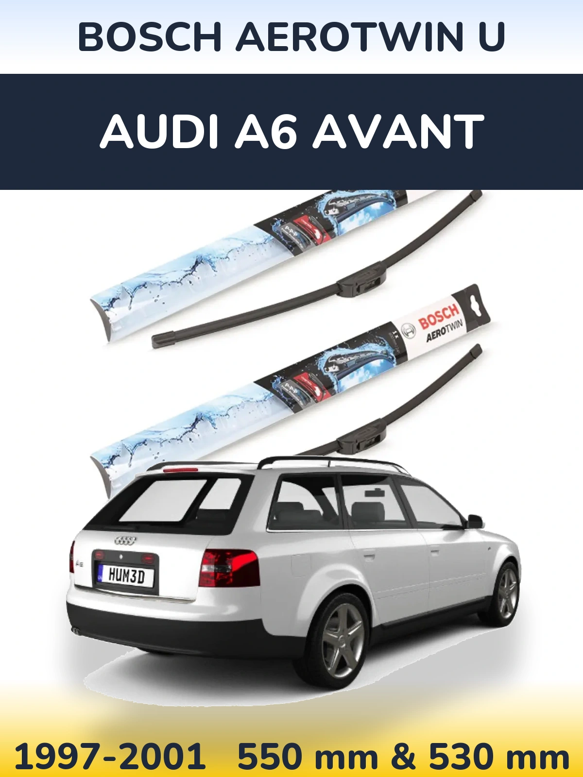 Ștergătoare BOSCH AeroTwin U pentru Audi A6 Avant