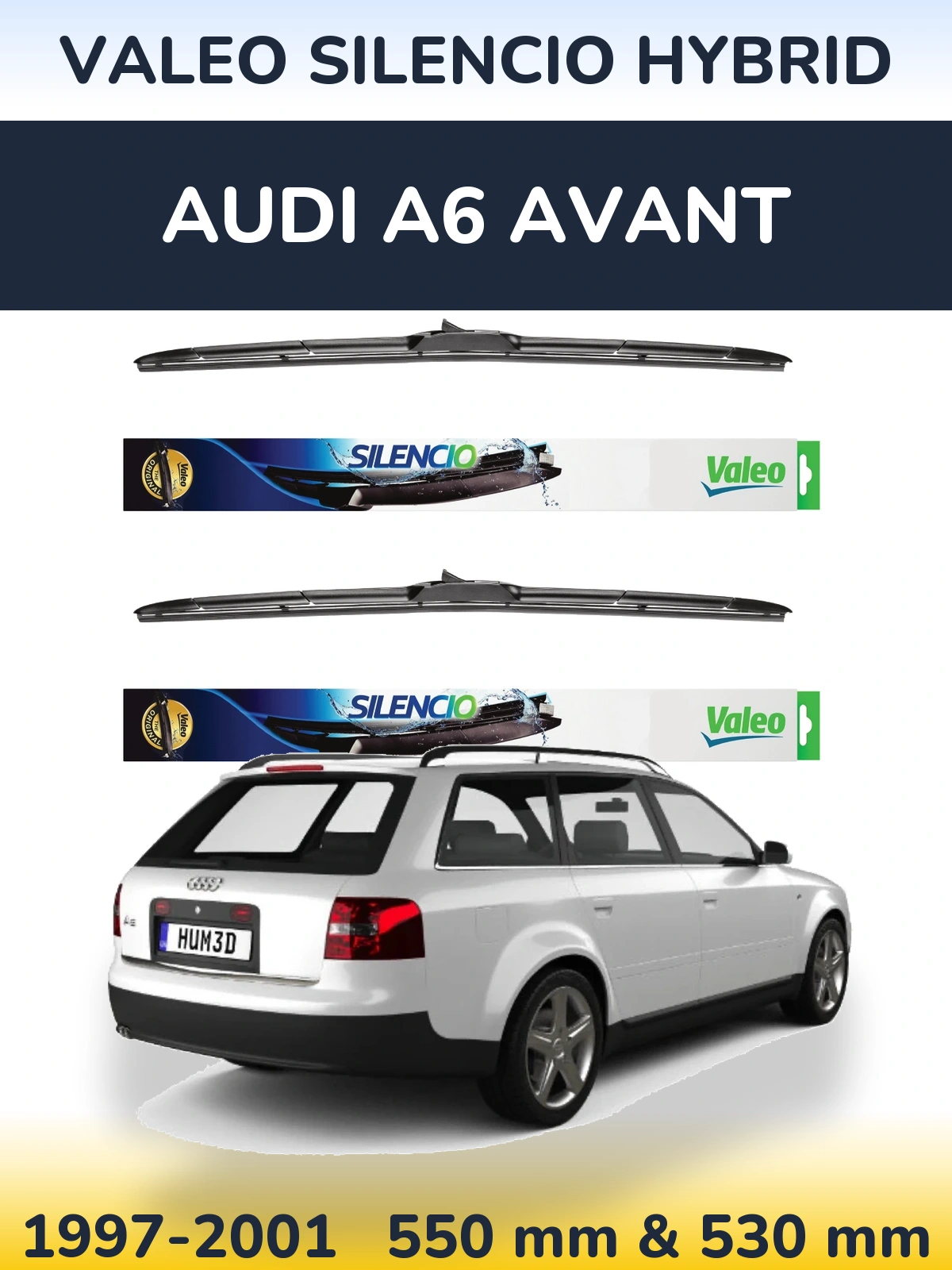 Ștergătoare Valeo Silencio Hybrid pentru Audi A6 Avant