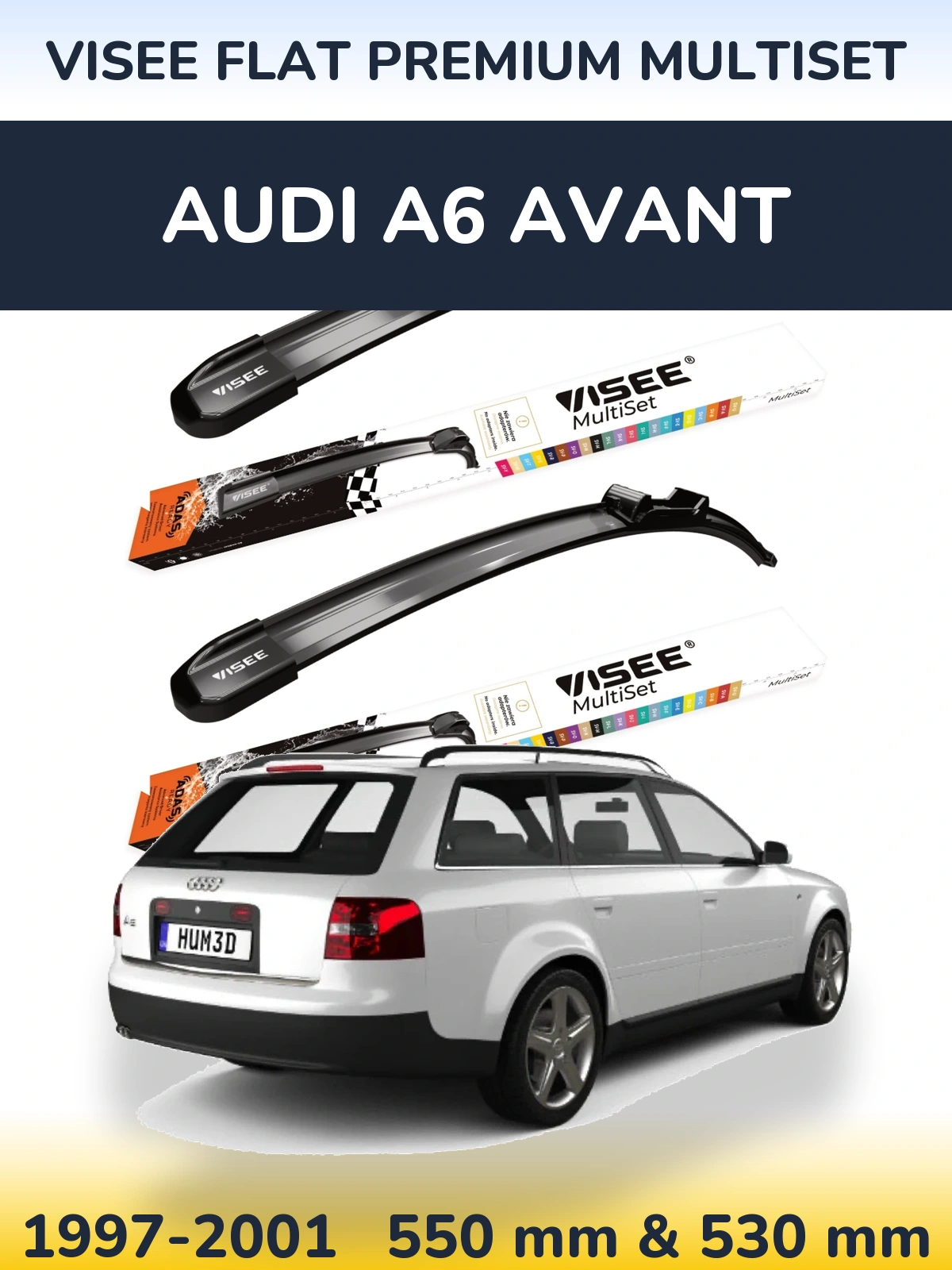 Ștergătoare VISEE FLAT PREMIUM MultiSet pentru Audi A6 Avant
