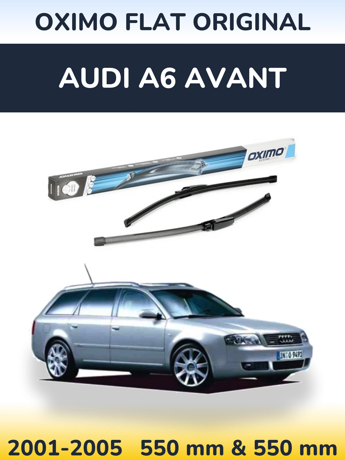 Комплект передних дворников Oximo Flat Original 550 & 550 мм для Audi A6 Avant 2001-2005