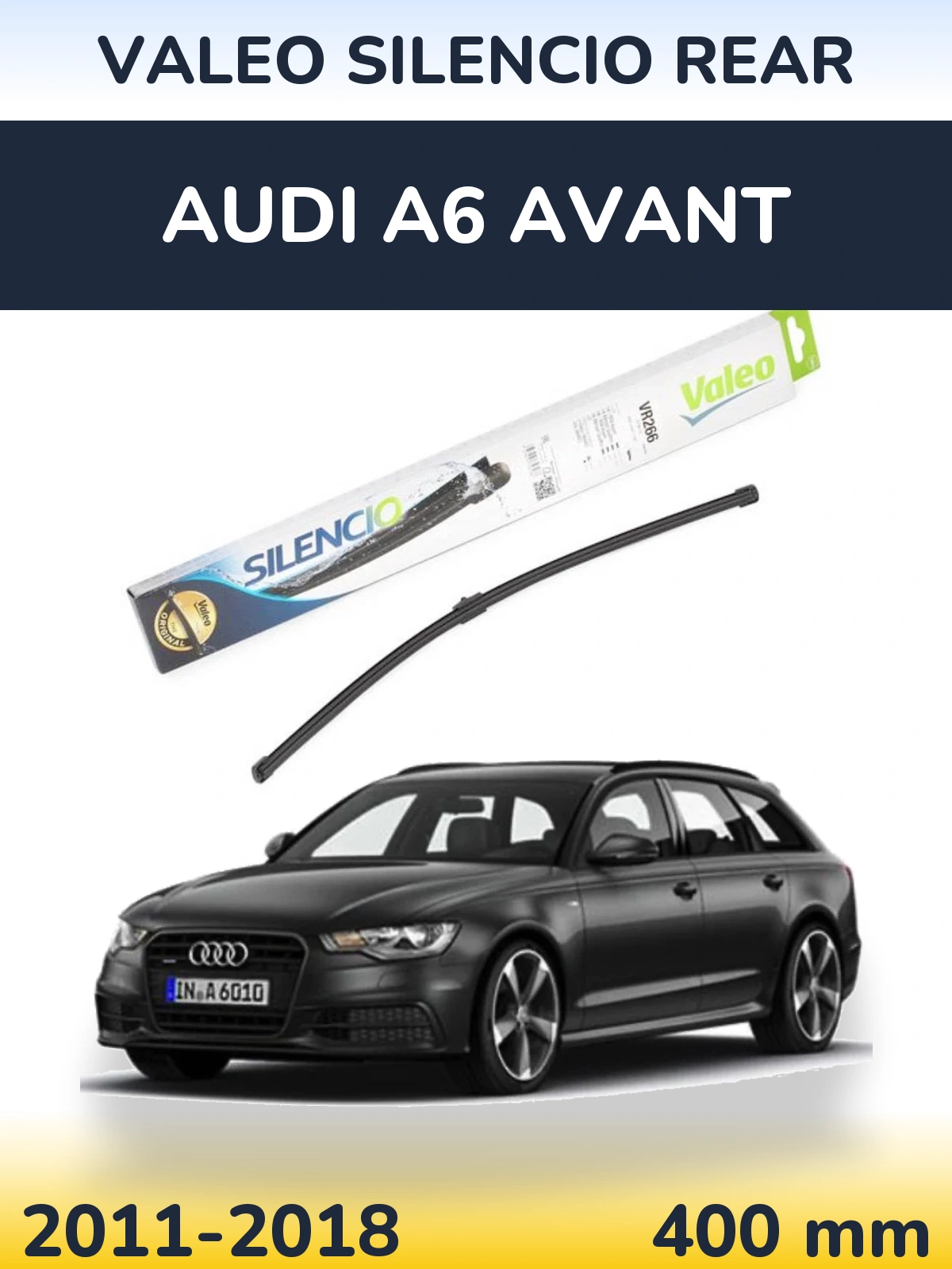 Задний дворник Valeo Silencio Rear 400 мм для Audi A6 Avant 2011-2018