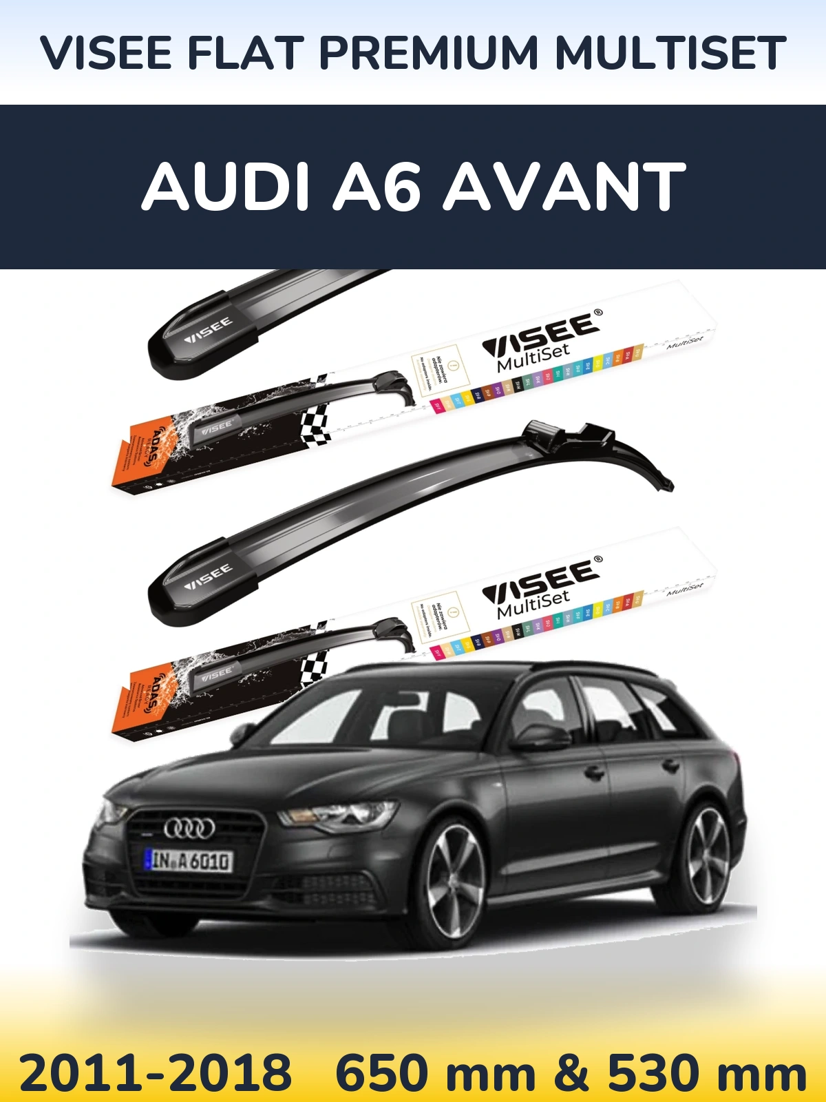 Ștergătoare VISEE FLAT PREMIUM MultiSet pentru Audi A6 Avant