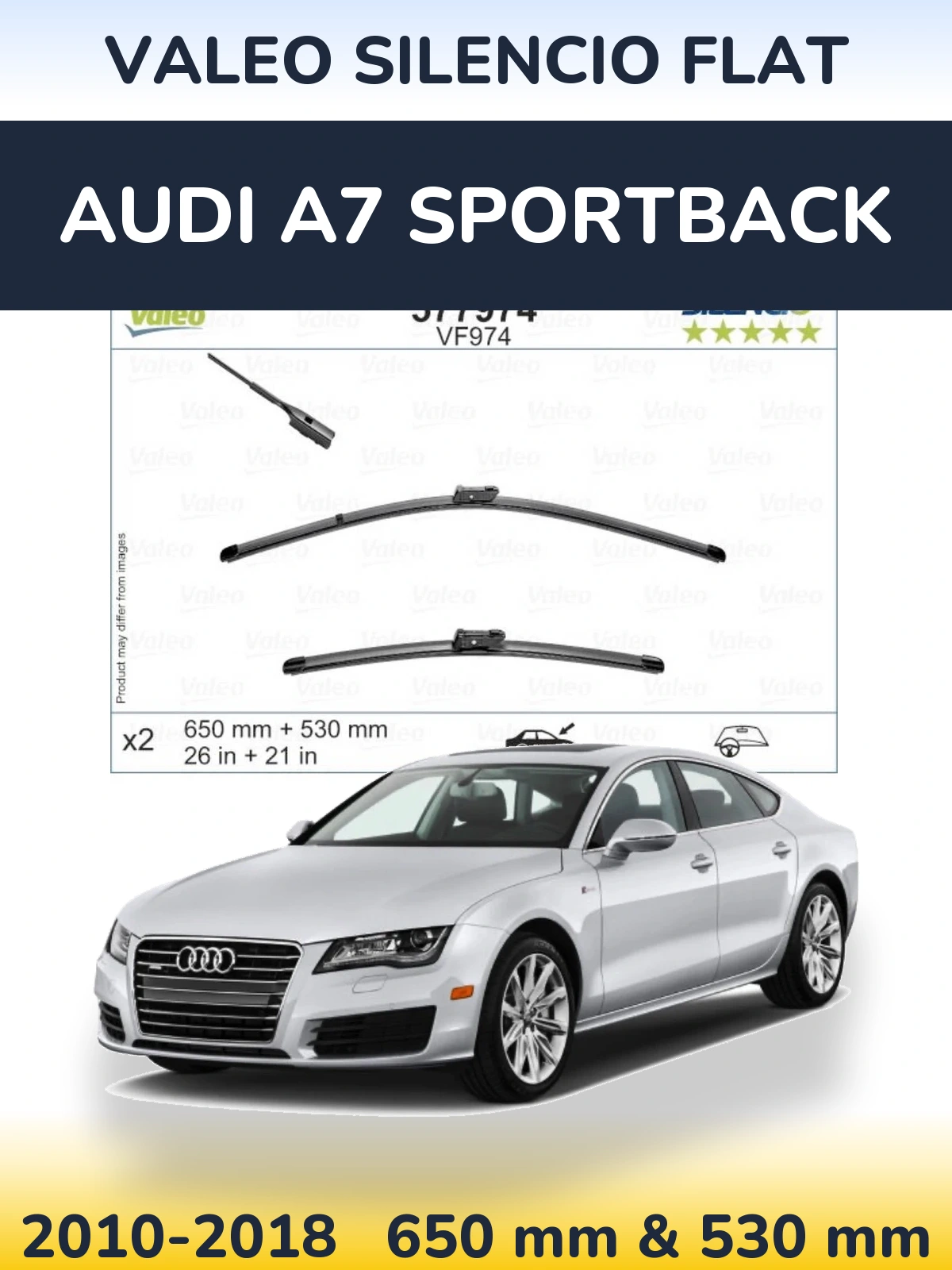 Ștergătoare Valeo Silencio Flat pentru Audi A7 Sportback